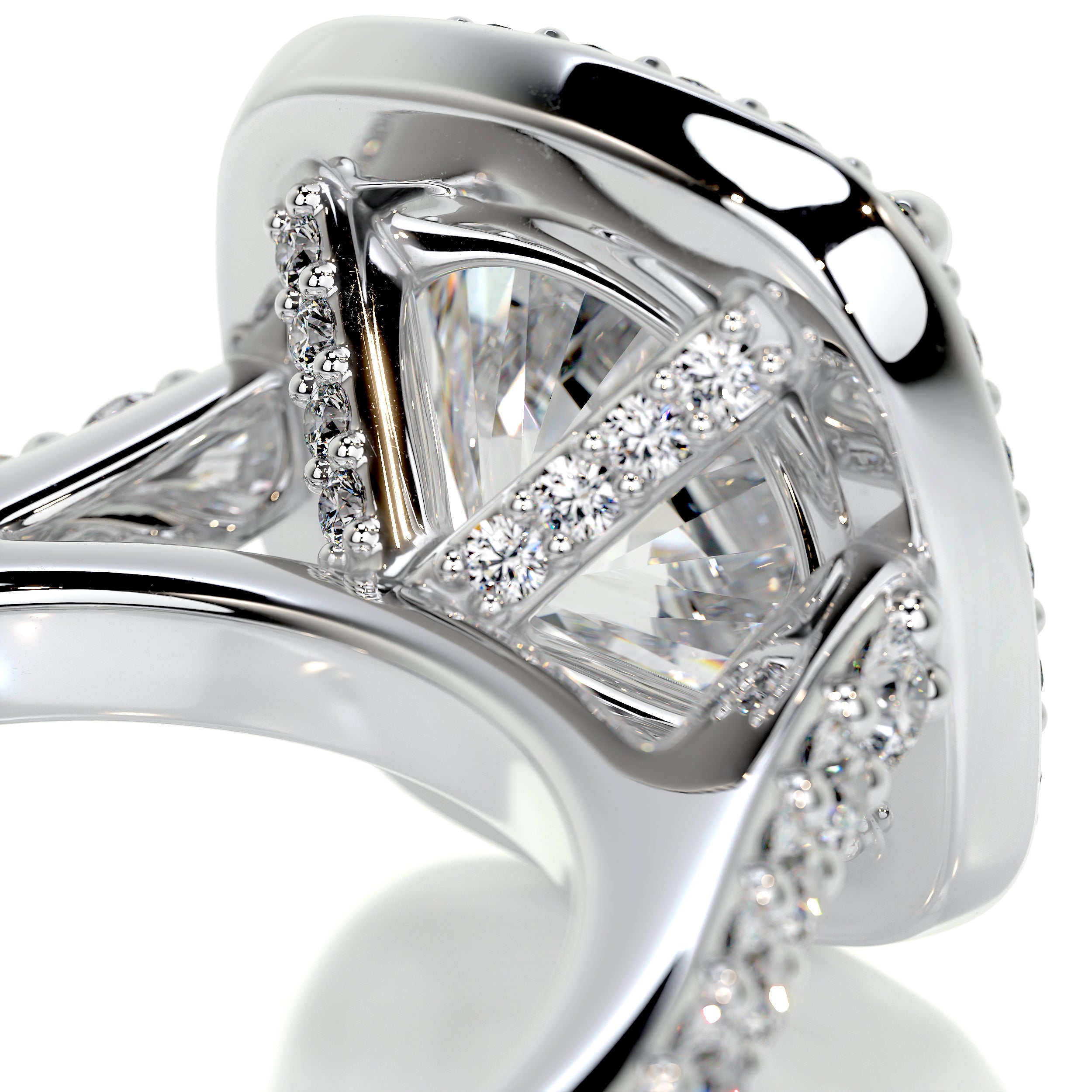 Selena Diamond Engagement Ring   (2.75 Carat) -18K White Gold