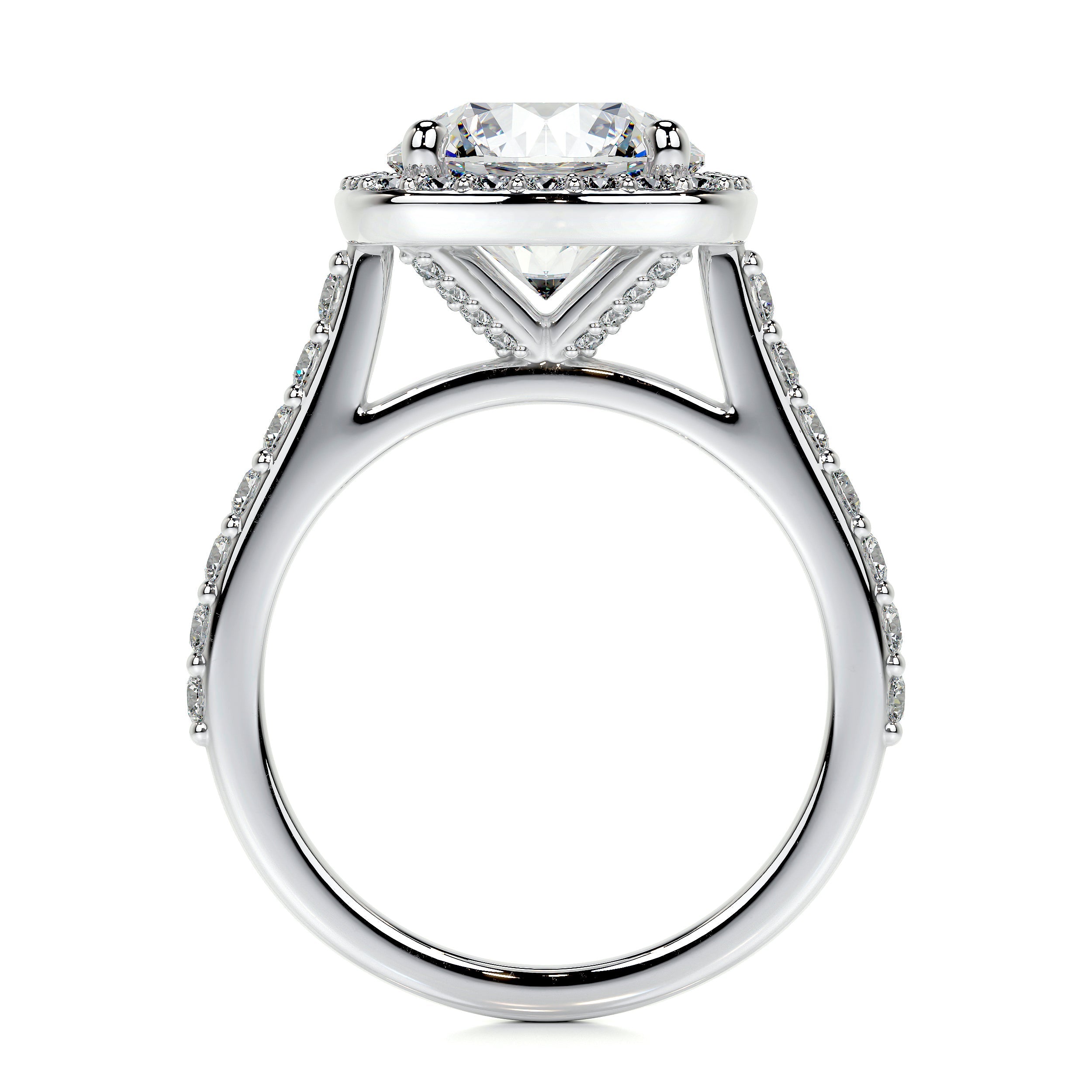Selena Lab Grown Diamond Ring   (2.75 Carat) -14K White Gold