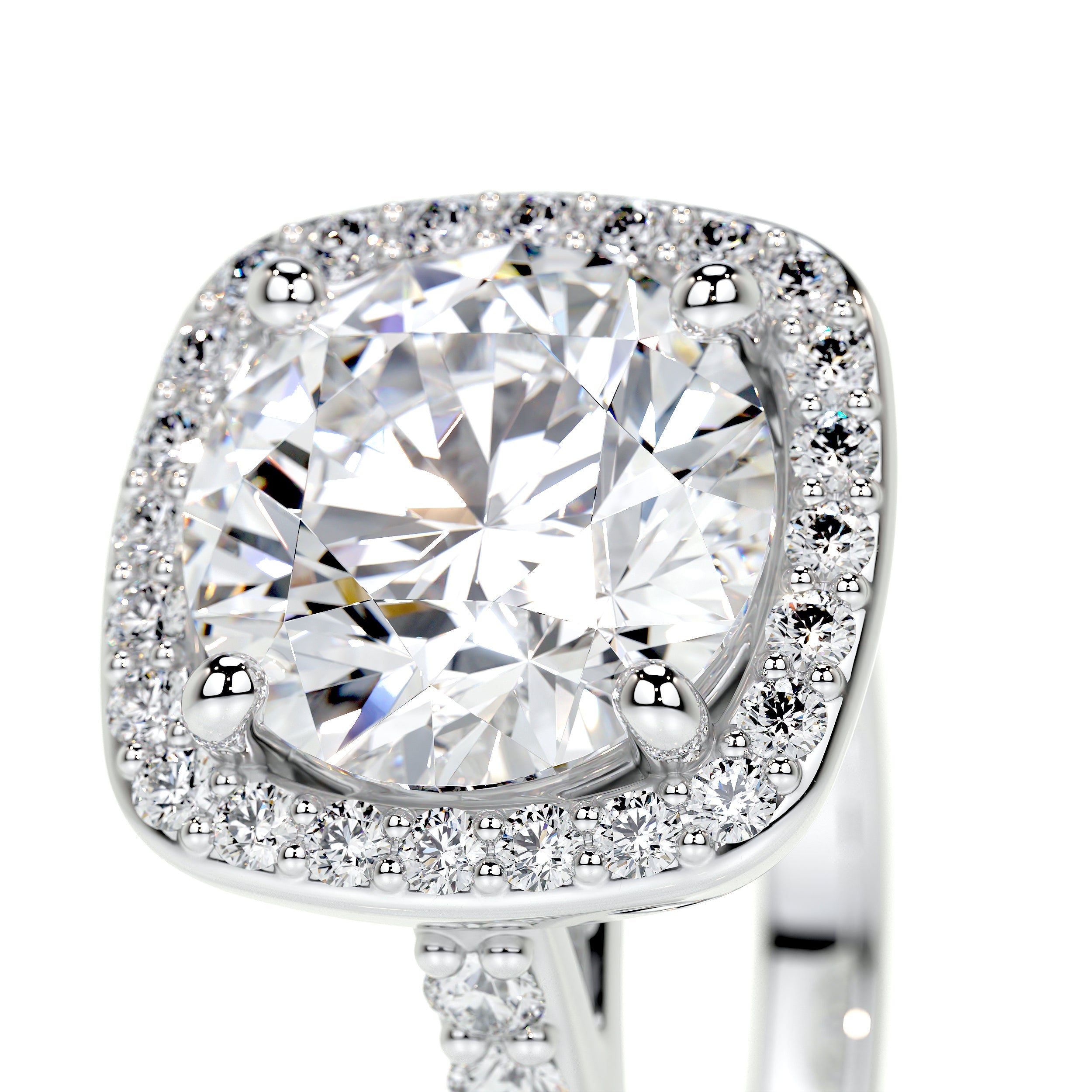 Selena Lab Grown Diamond Ring   (2.75 Carat) -18K White Gold