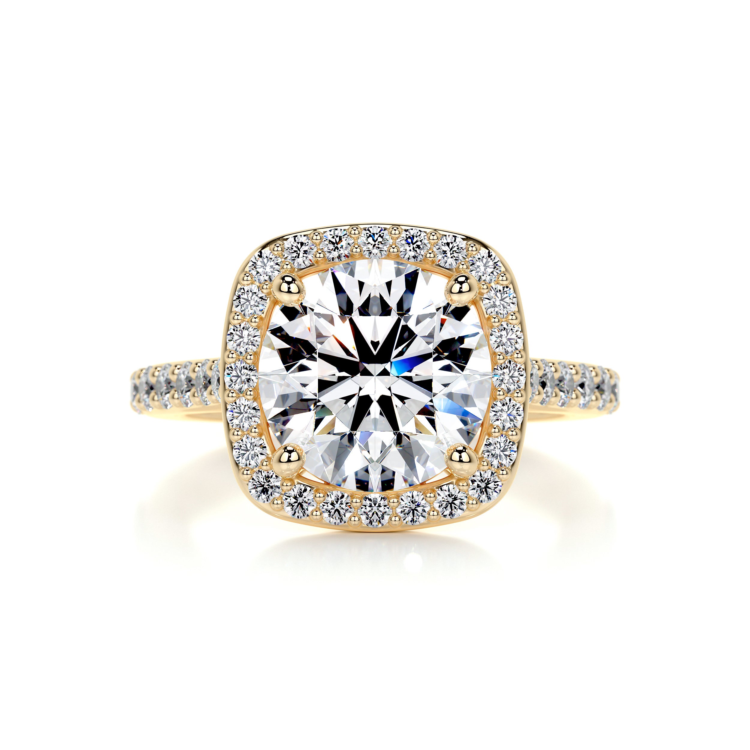 Selena Diamond Engagement Ring   (2.75 Carat) -18K Yellow Gold