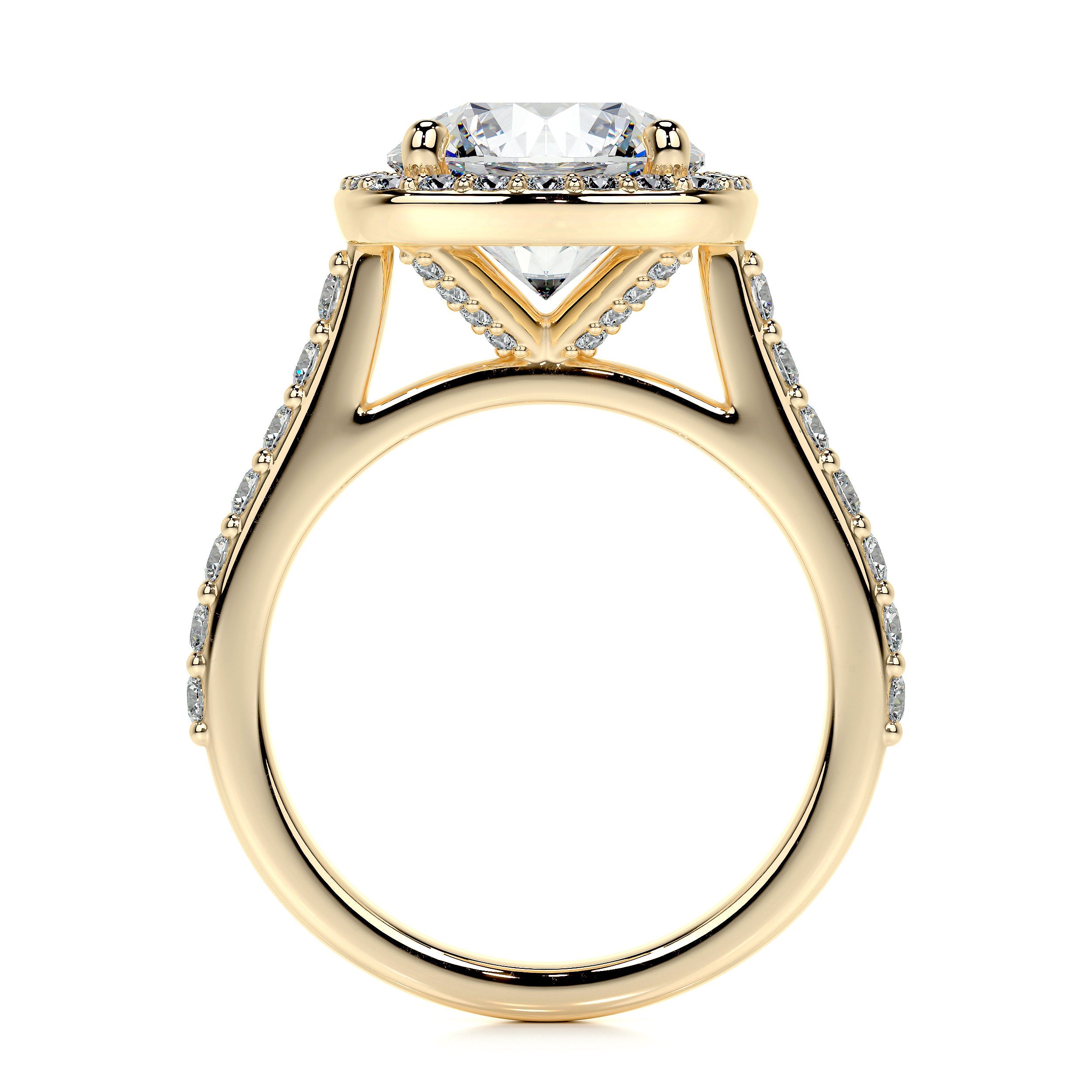 Selena Lab Grown Diamond Ring -18K Yellow Gold