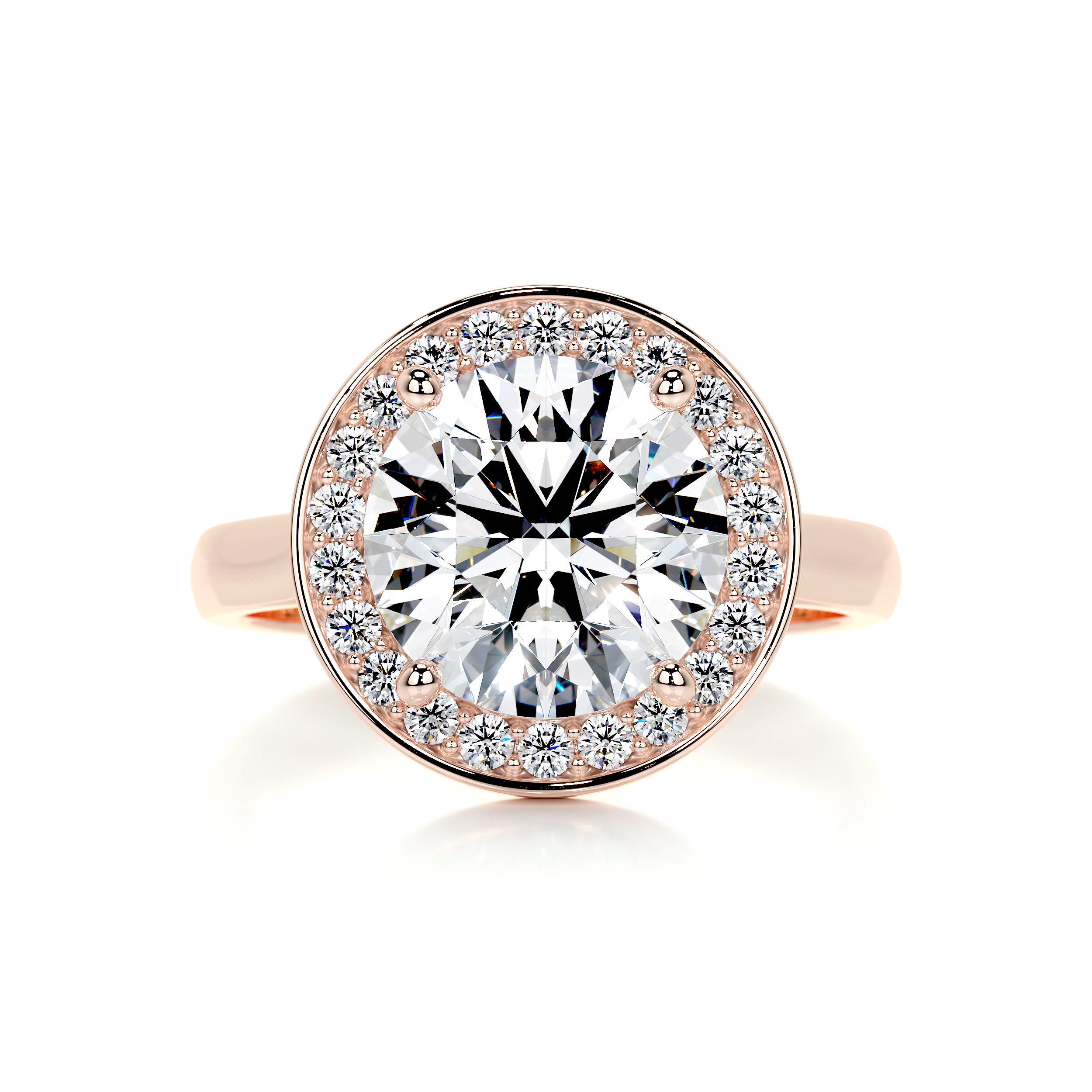 Charlie Diamond Engagement Ring   (2.75 Carat) -14K Rose Gold