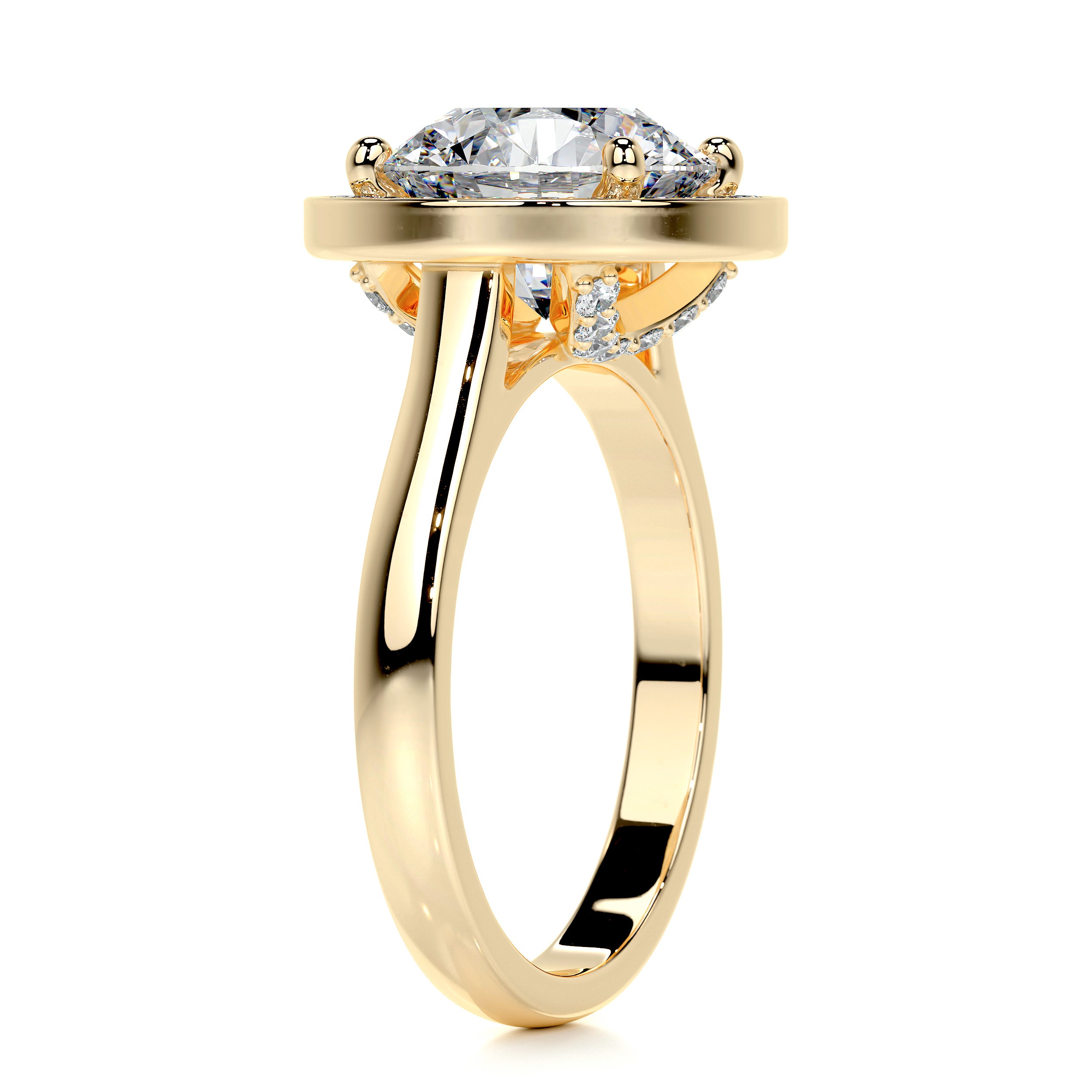 Charlie Diamond Engagement Ring -18K Yellow Gold