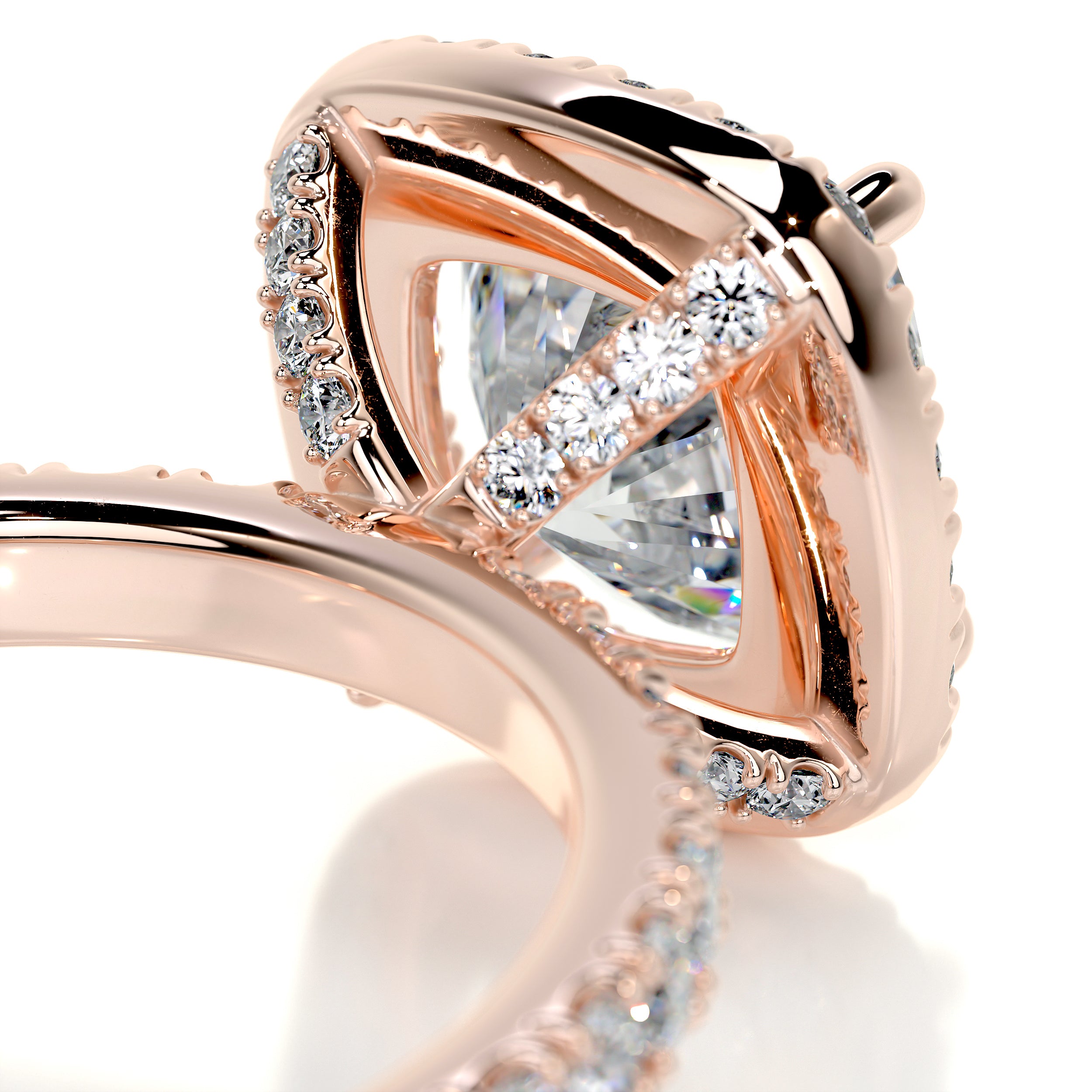 Alice Diamond Engagement Ring   (3.30 Carat) -14K Rose Gold