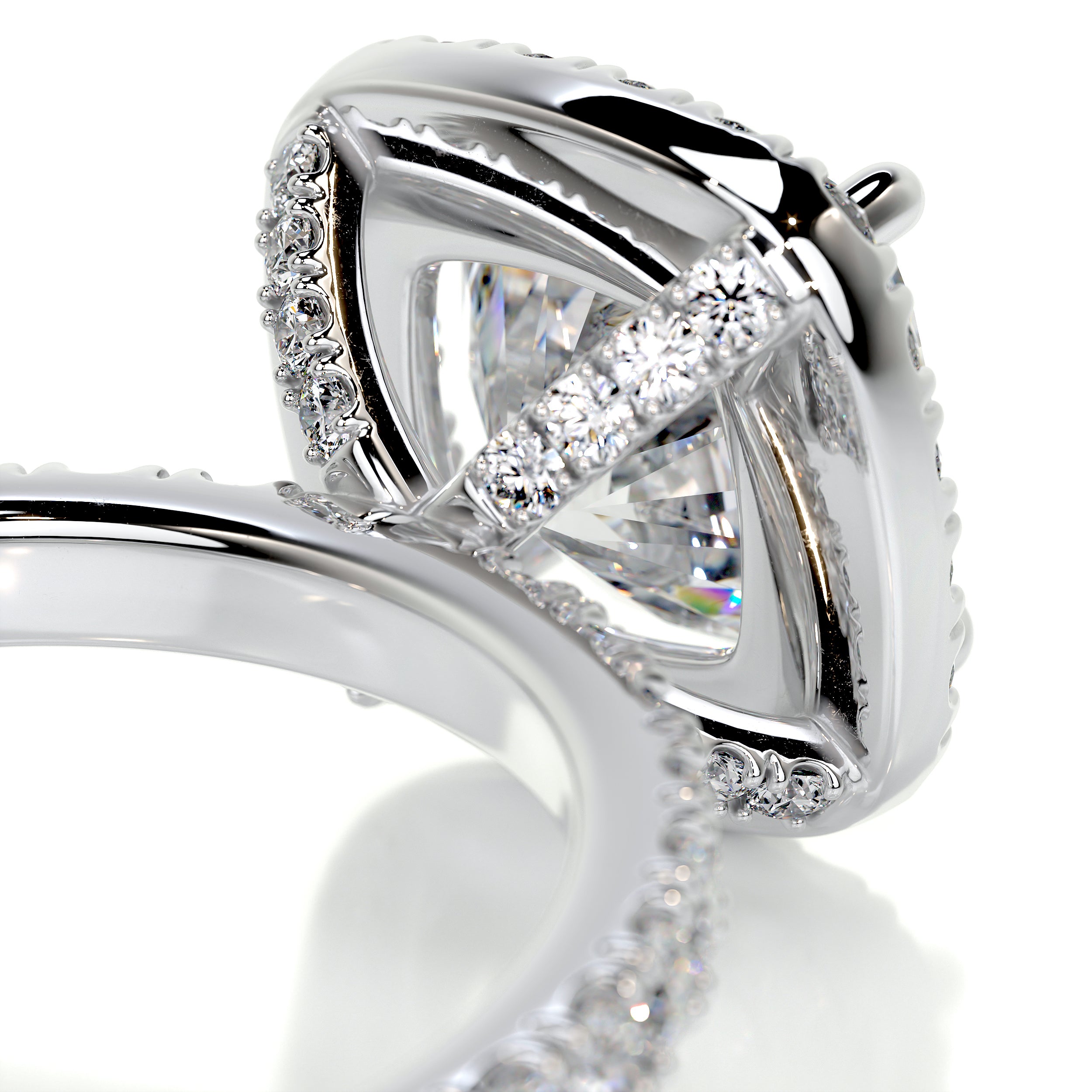 Alice Diamond Engagement Ring -18K White Gold