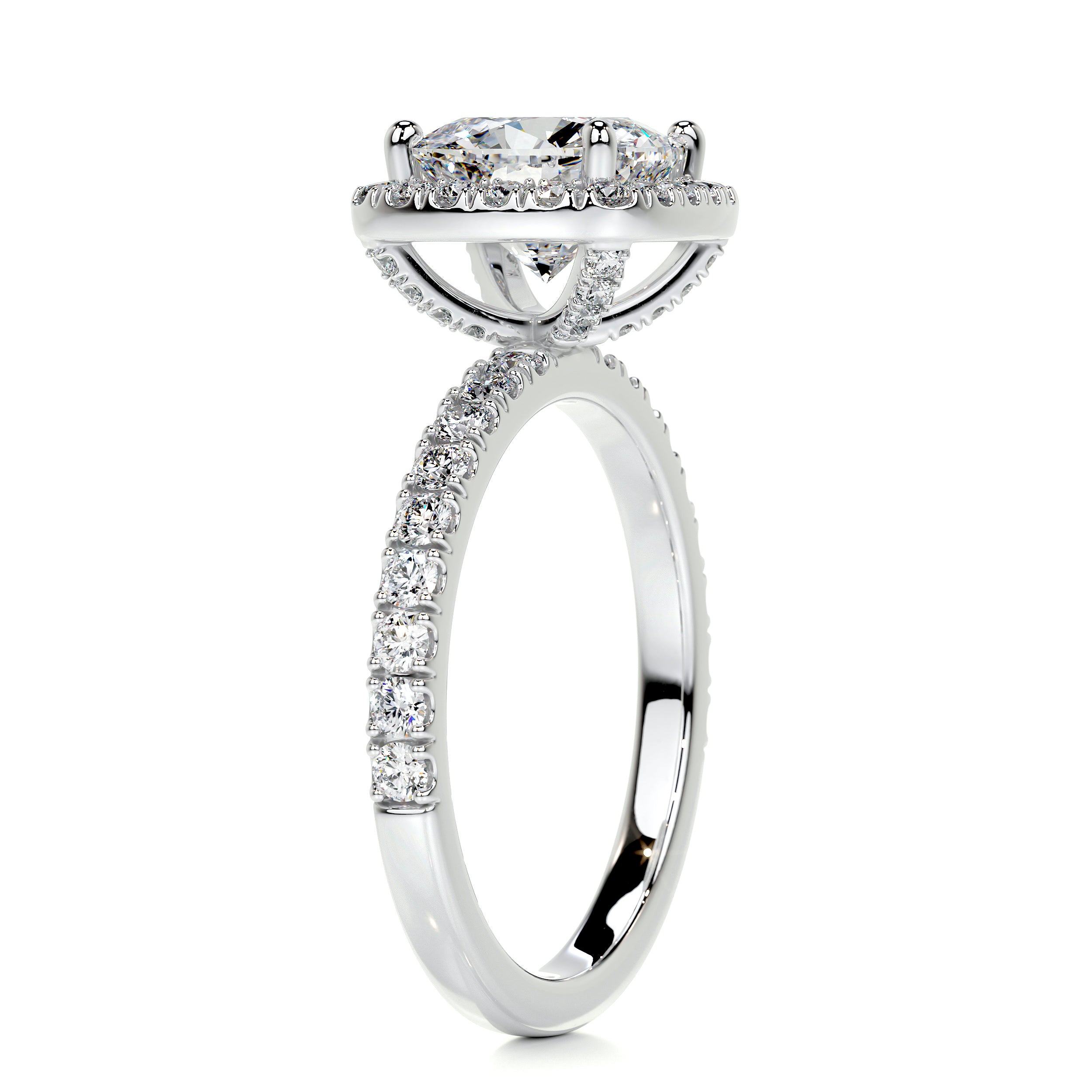 Alice Diamond Engagement Ring -18K White Gold