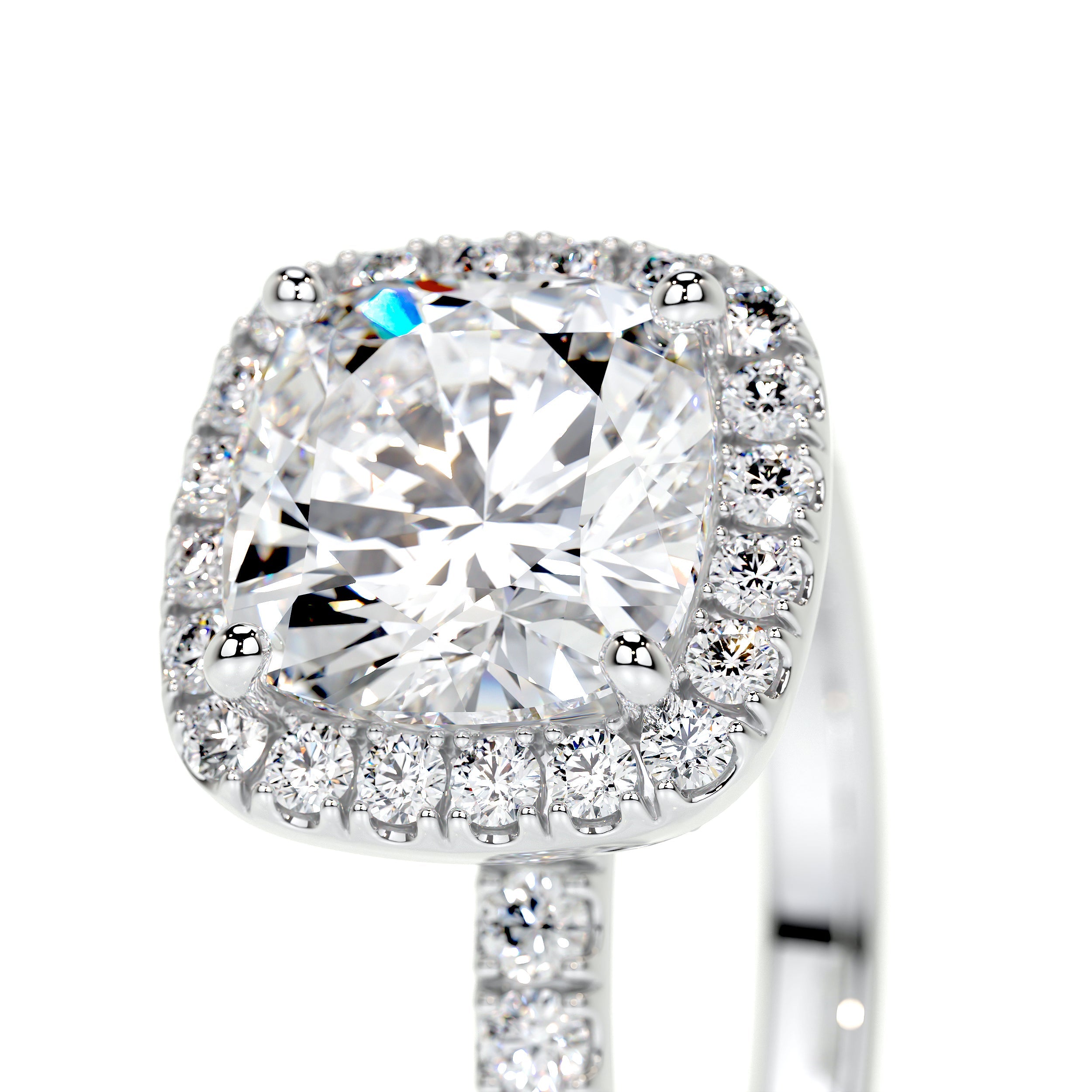 Alice Lab Grown Diamond Ring, Halo, 3.30 Carat, Platinum – Best