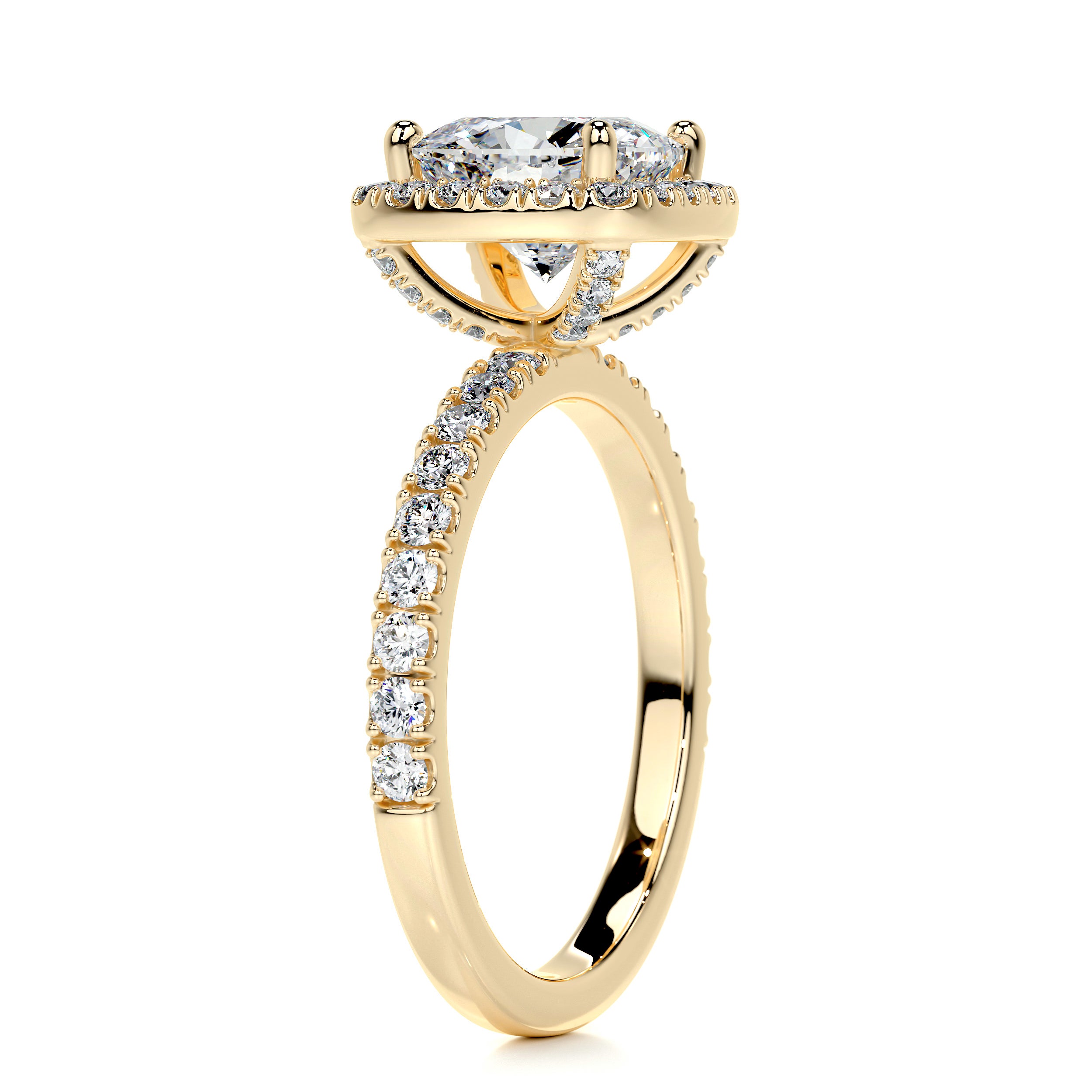 Alice Diamond Engagement Ring   (3.30 Carat) -18K Yellow Gold