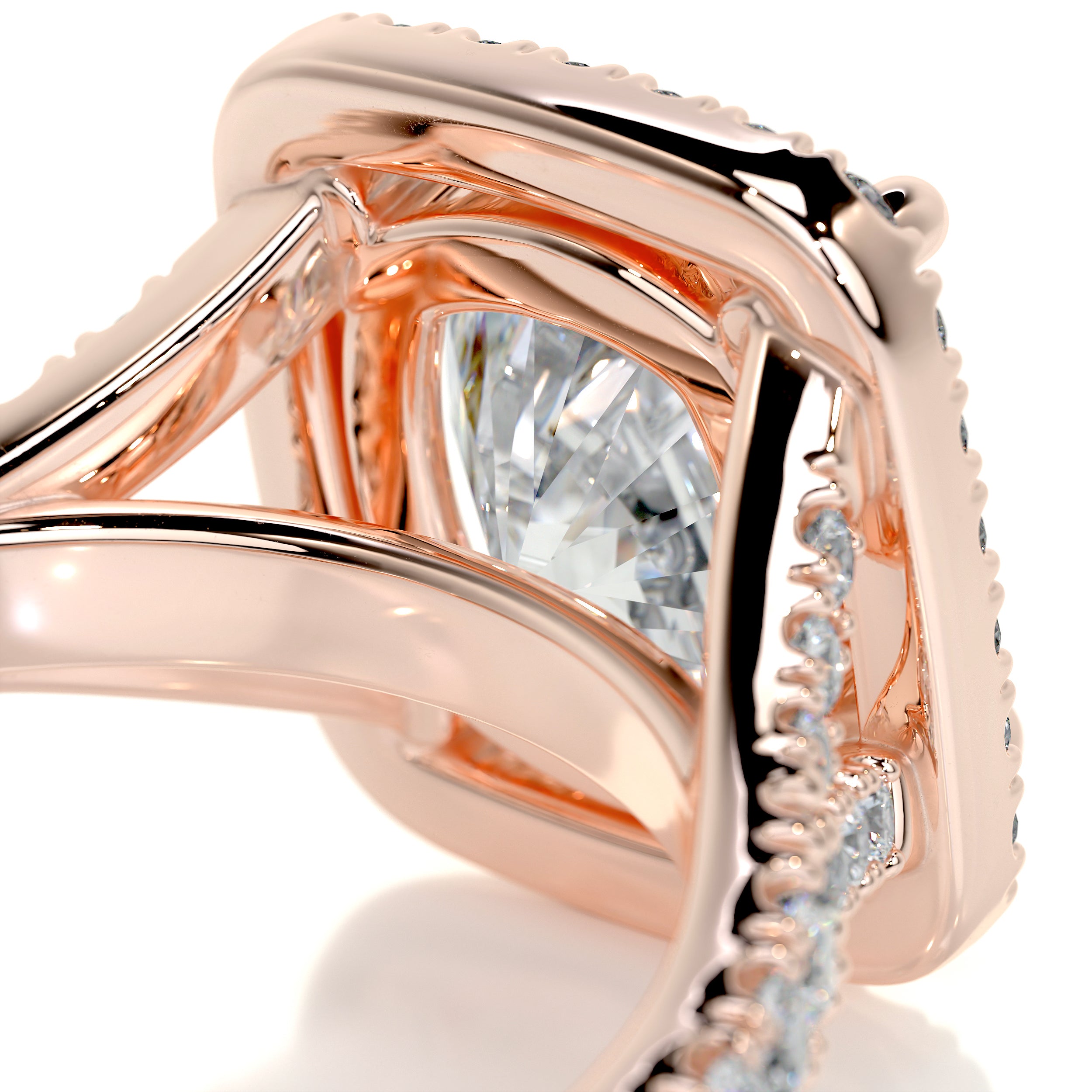 Luciana Diamond Engagement Ring   (3.5 Carat) -14K Rose Gold