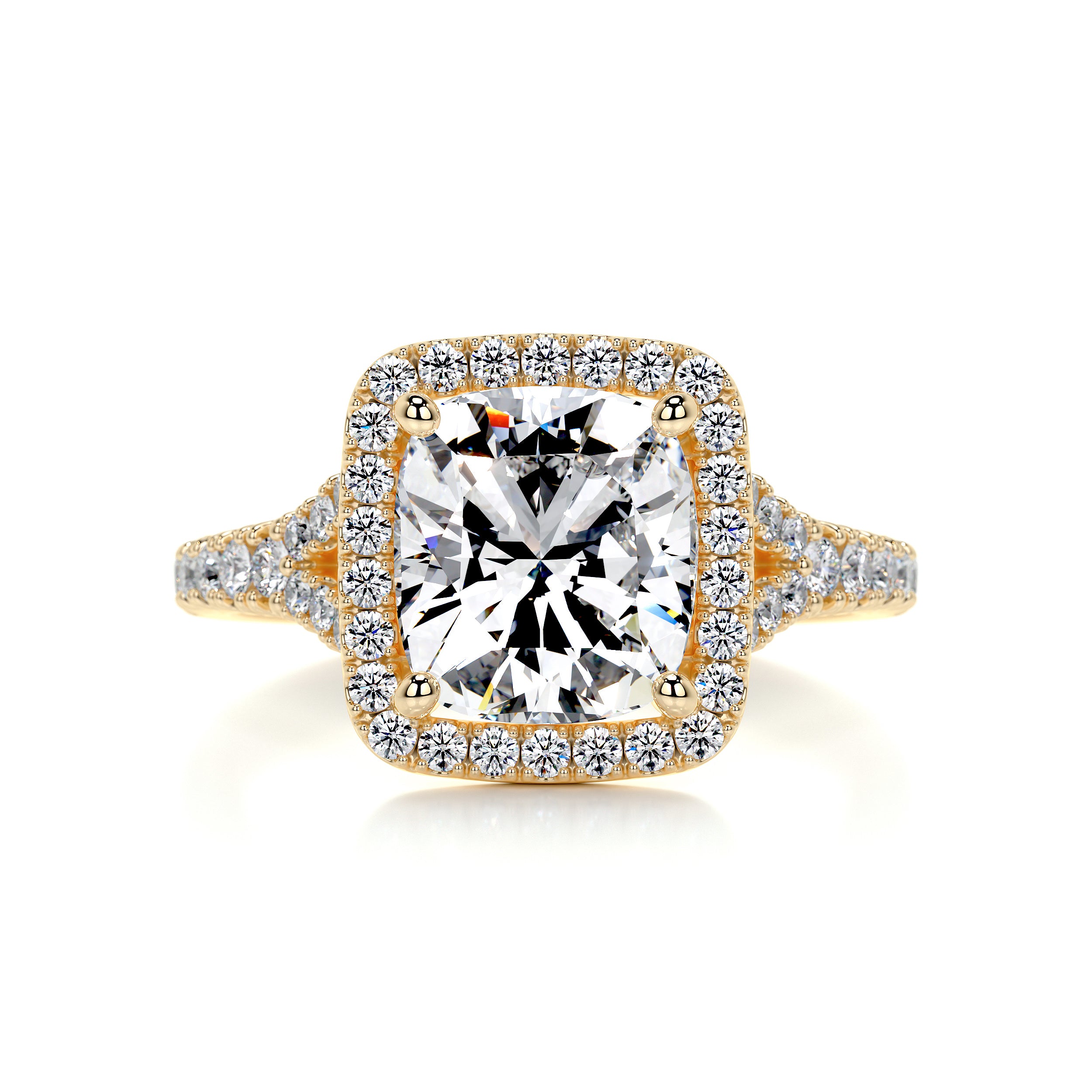 Luciana Diamond Engagement Ring   (3.5 Carat) -18K Yellow Gold