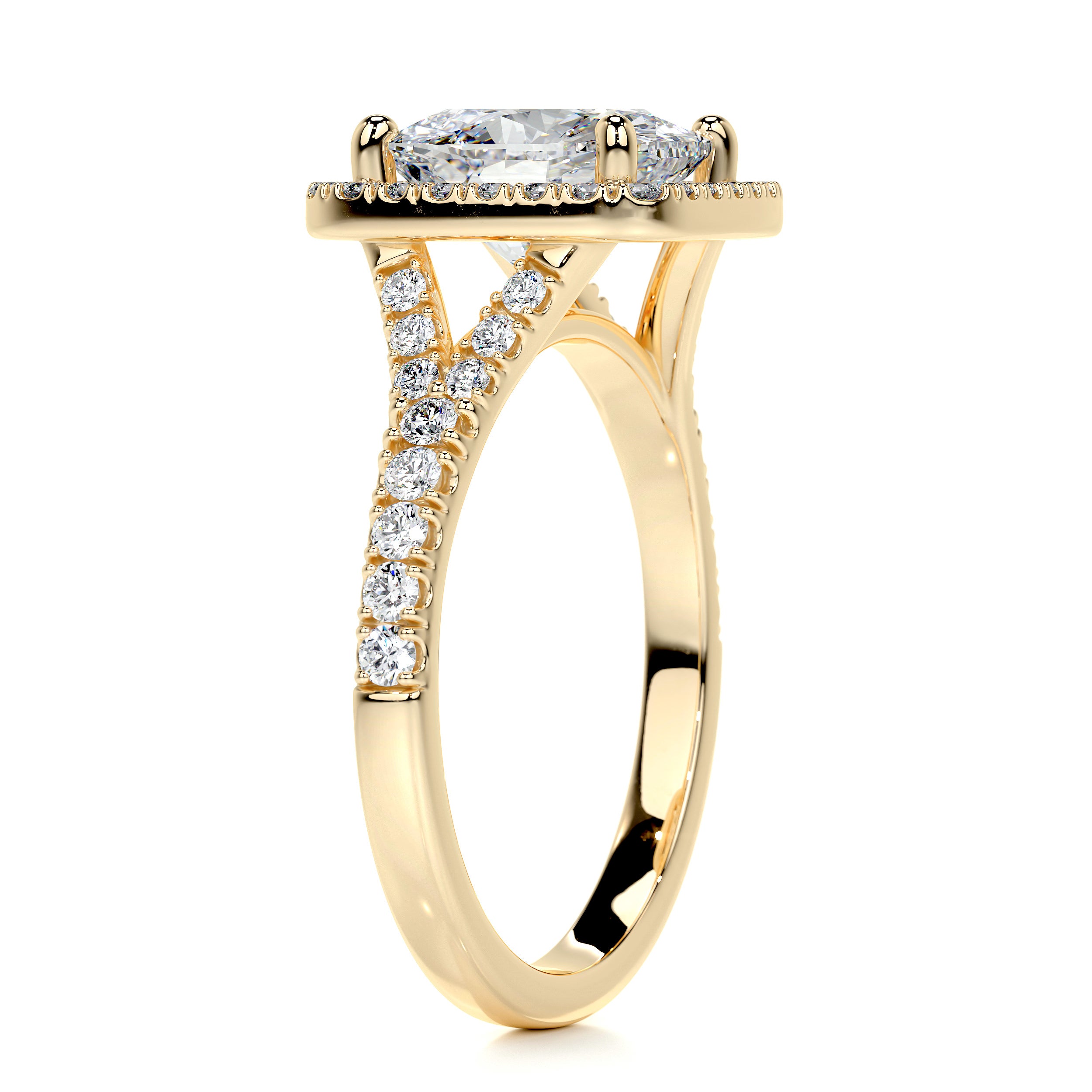 Luciana Diamond Engagement Ring   (3.5 Carat) -18K Yellow Gold