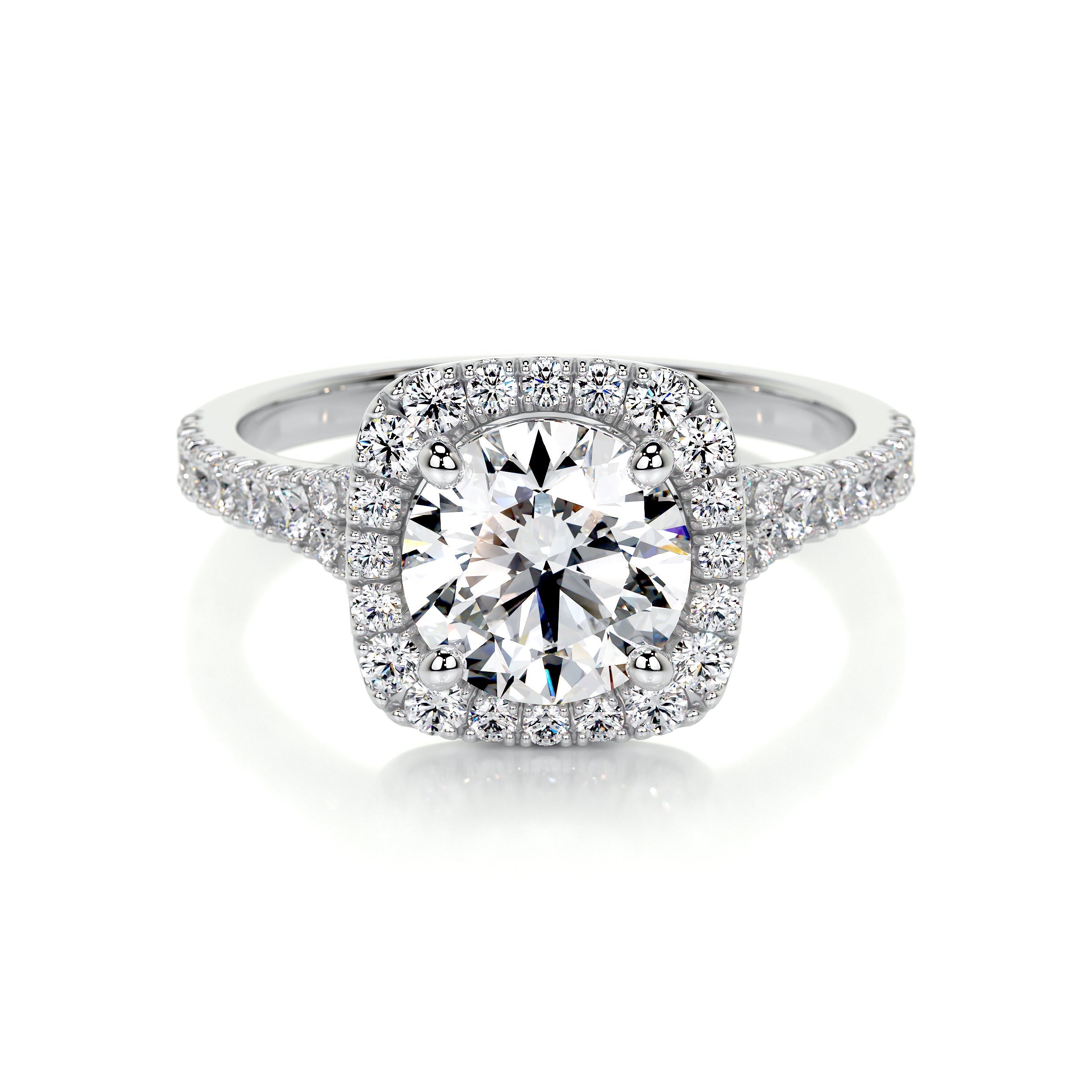 Lab created diamond on sale halo engagement rings