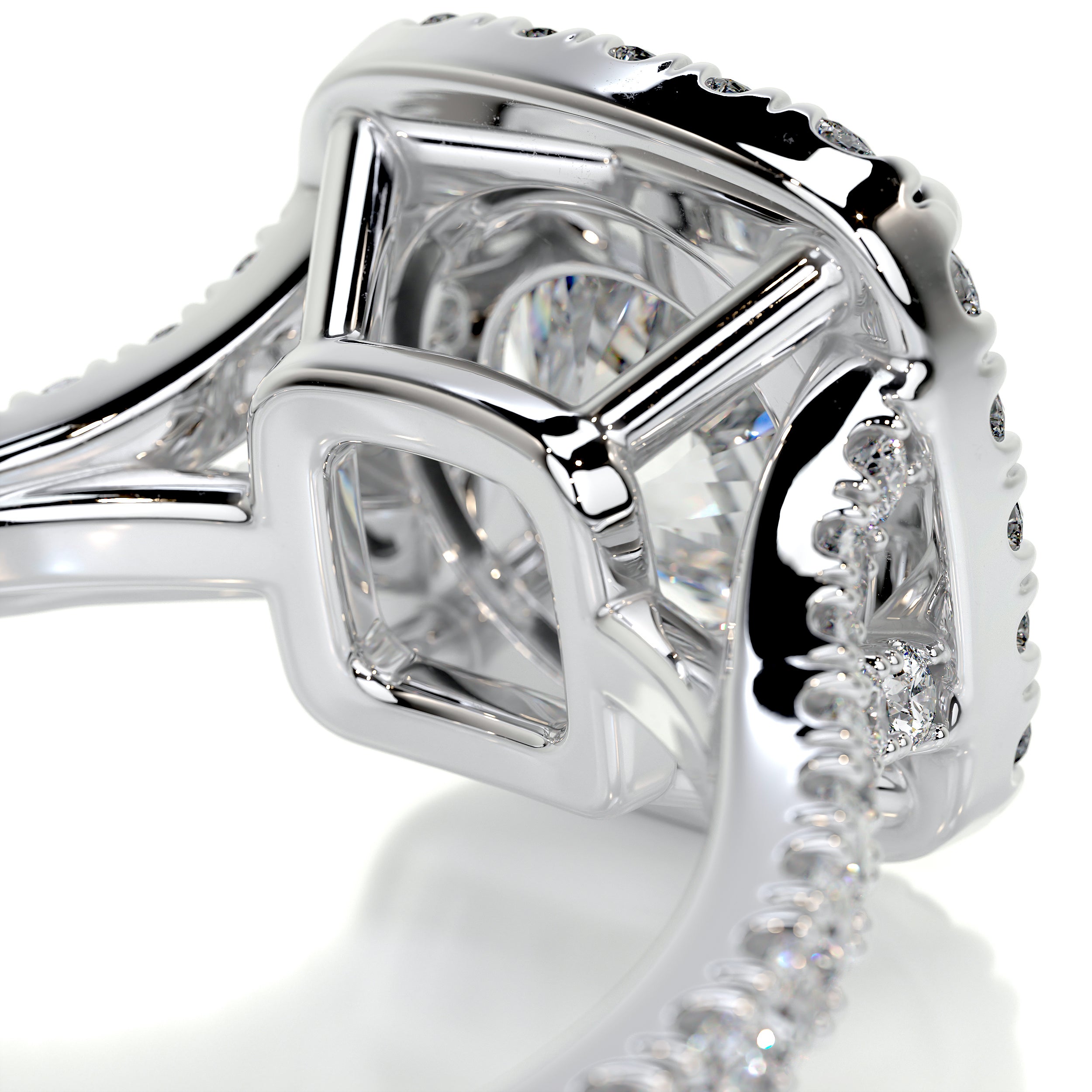 Addison Diamond Engagement Ring   (2 Carat) -18K White Gold