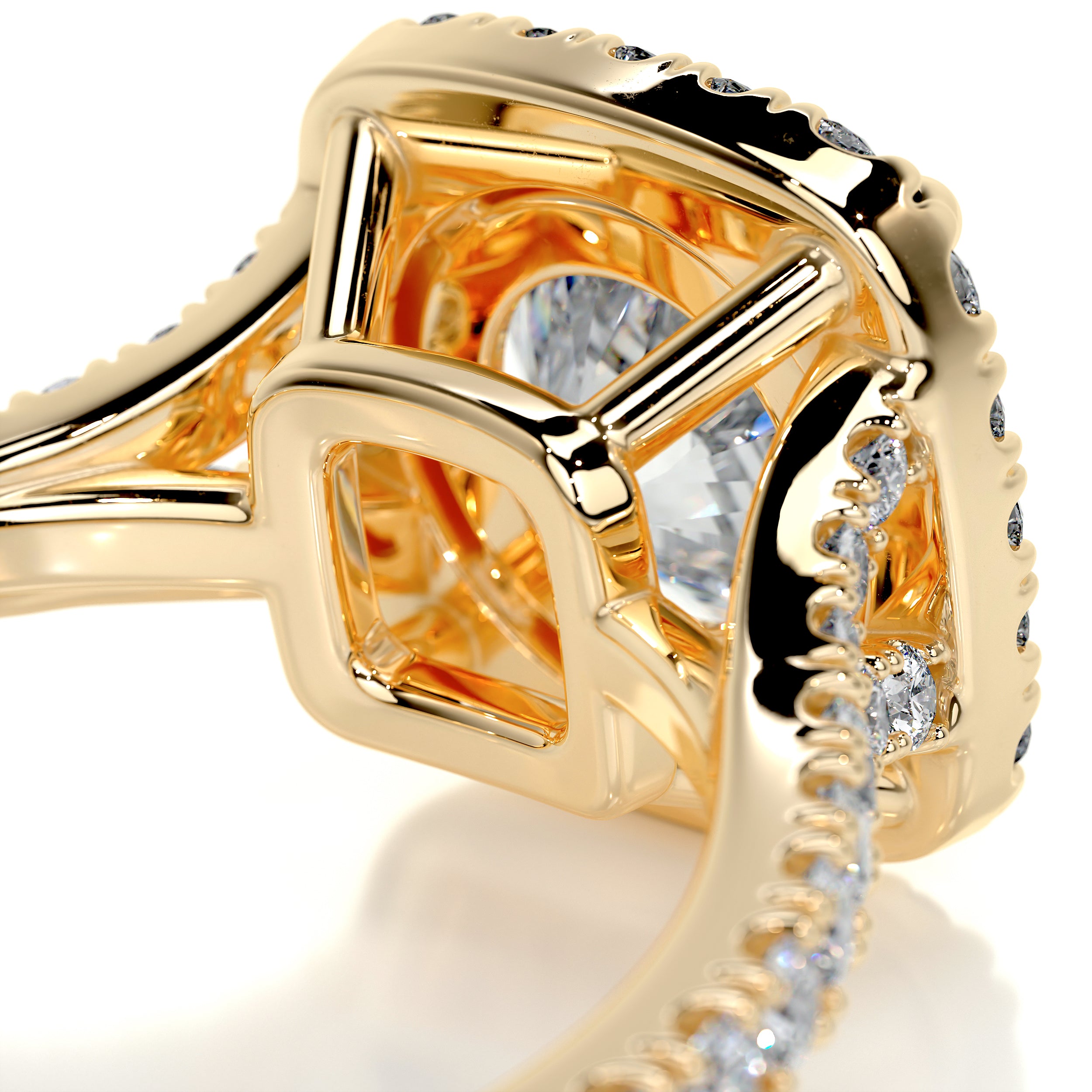 Addison Diamond Engagement Ring   (2 Carat) -18K Yellow Gold