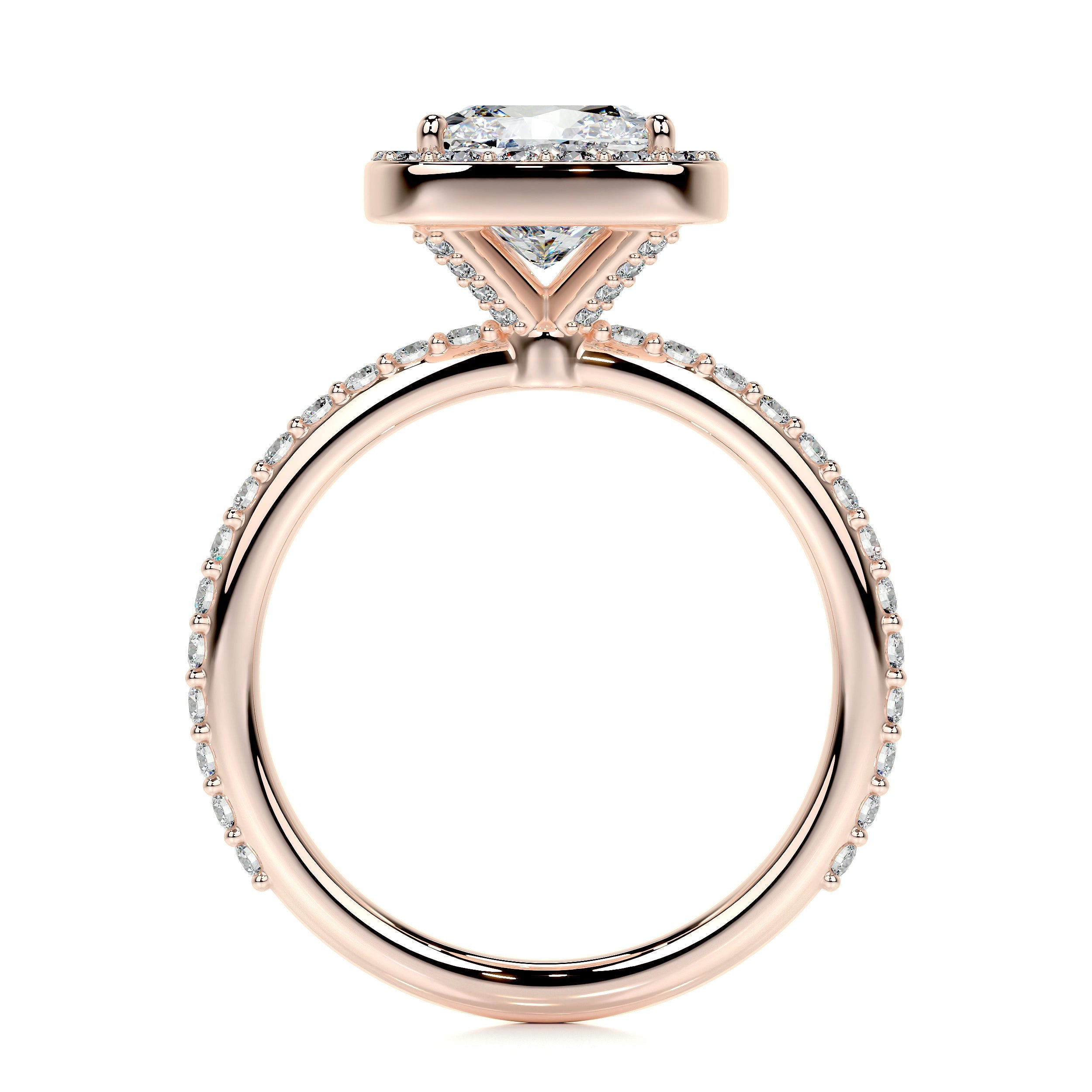 Paula Lab Grown Diamond Ring   (2.70 Carat) -14K Rose Gold