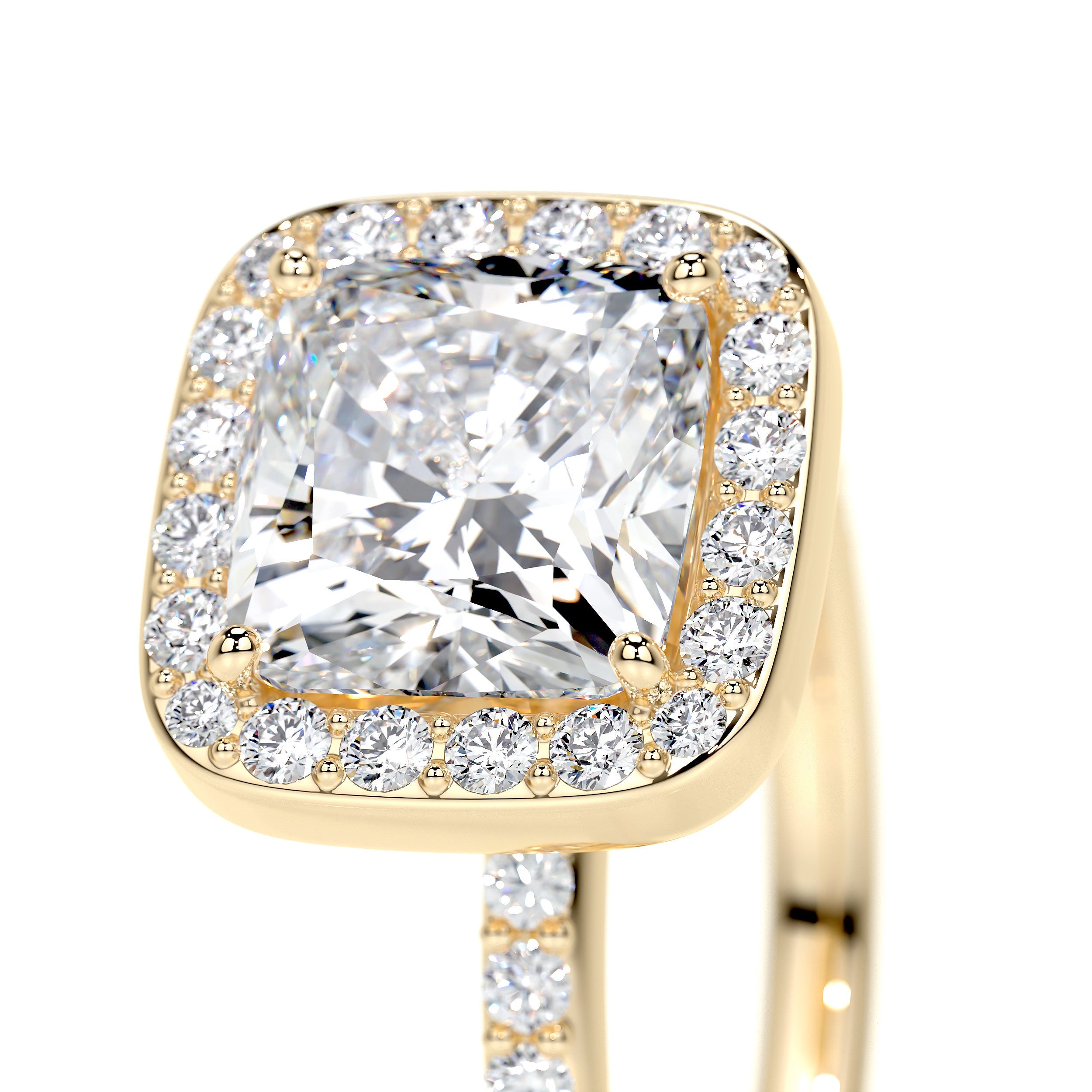 Paula Lab Grown Diamond Ring   (2.70 Carat) -18K Yellow Gold