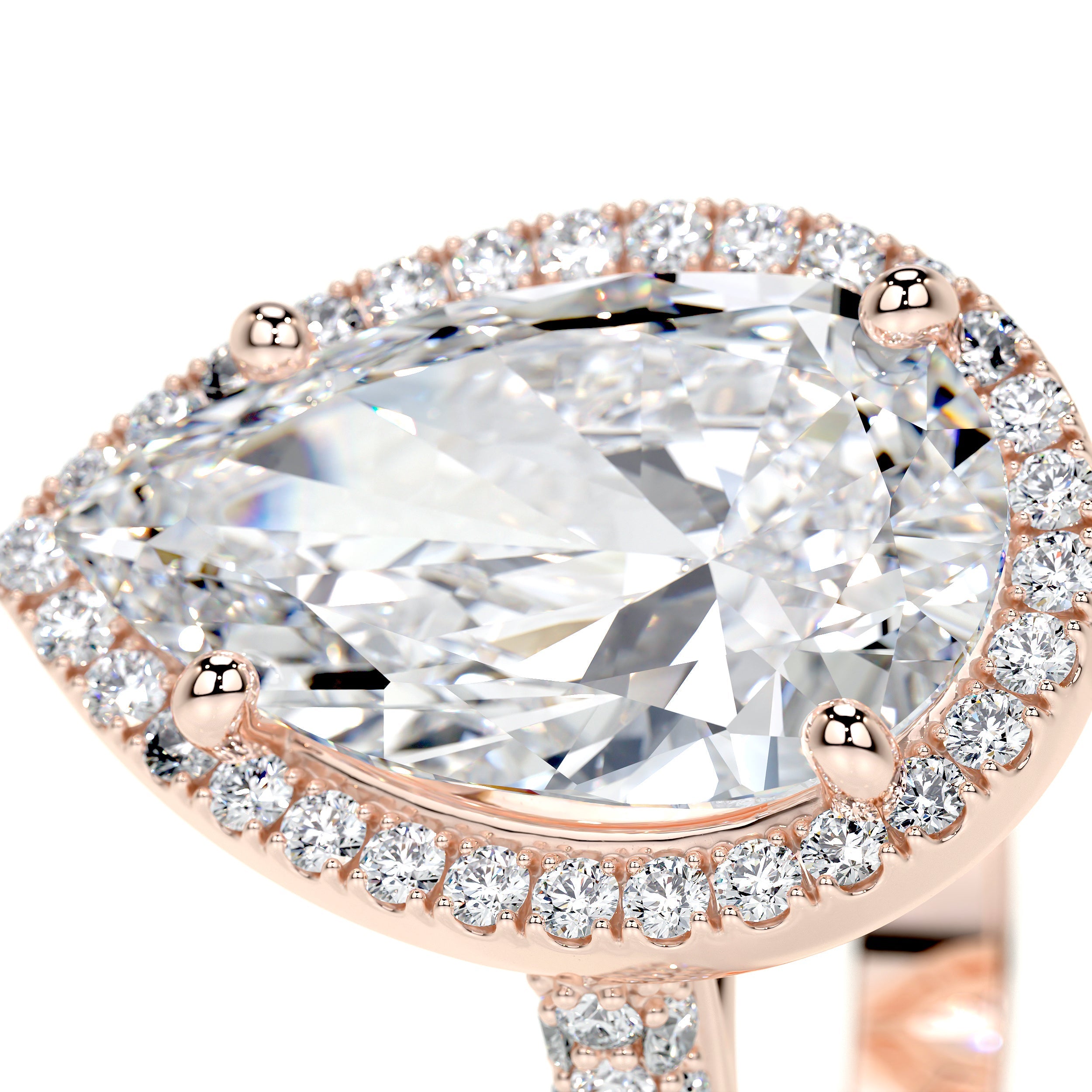 Margarita Lab Grown Diamond Ring   (3.5 Carat) -14K Rose Gold