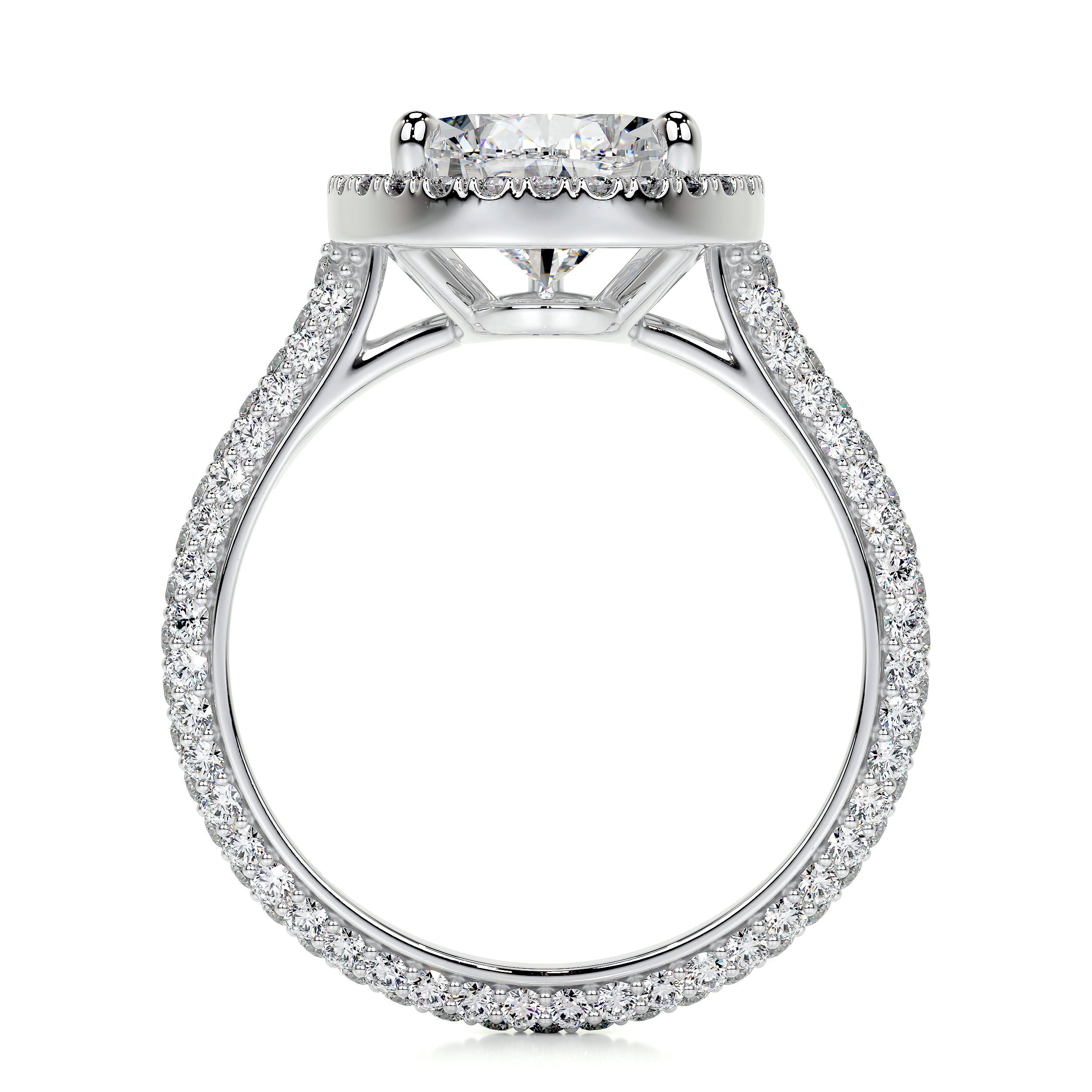 Margarita Lab Grown Diamond Ring   (3.5 Carat) -18K White Gold