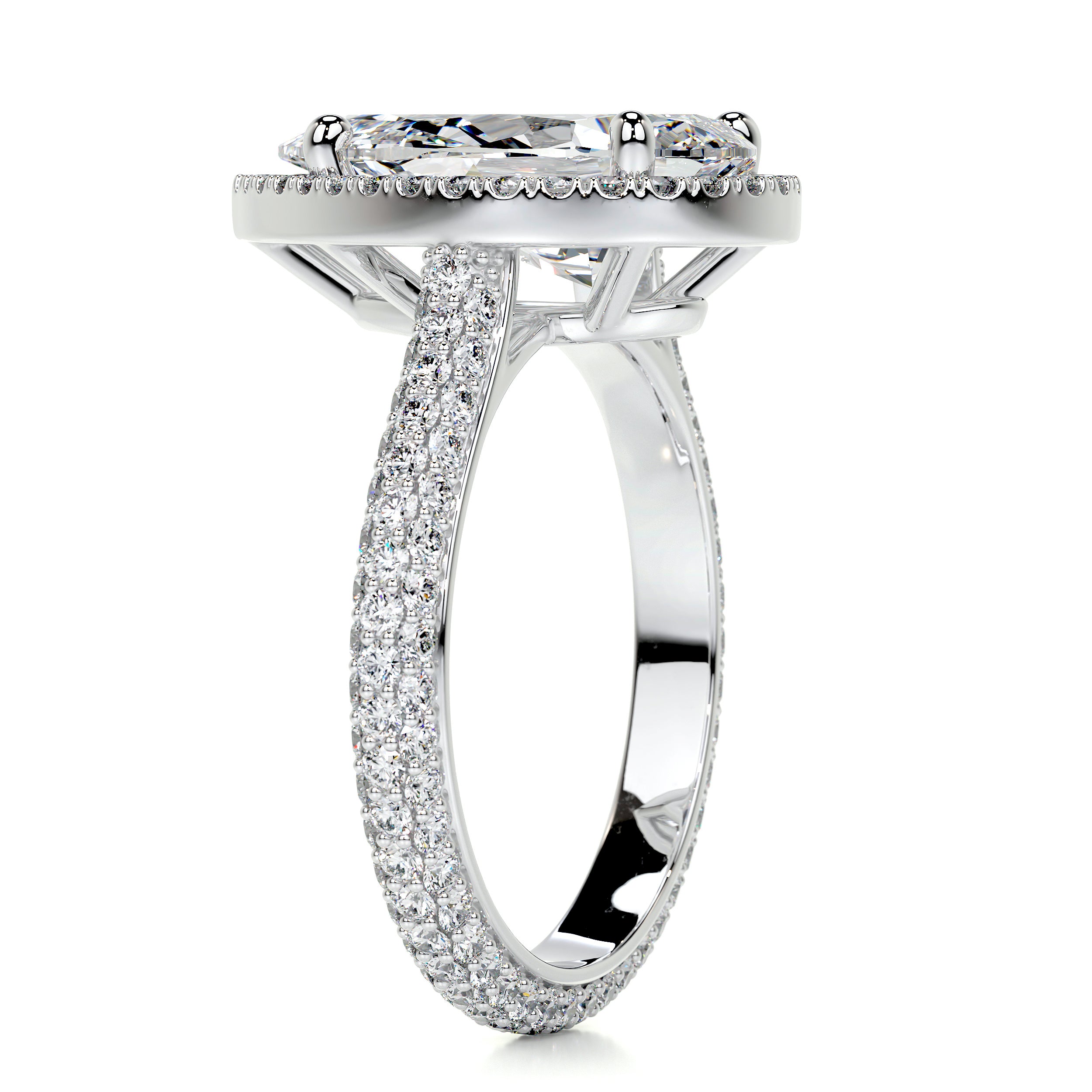 Margarita Diamond Engagement Ring -14K White Gold