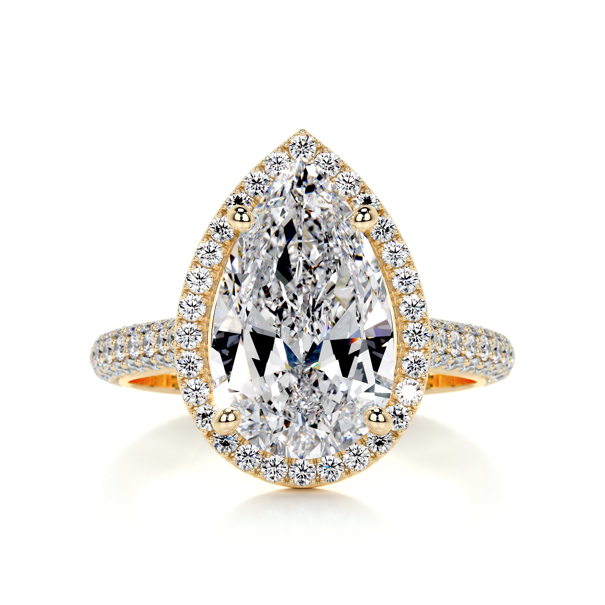 Margarita Diamond Engagement Ring   (3.5 Carat) -18K Yellow Gold