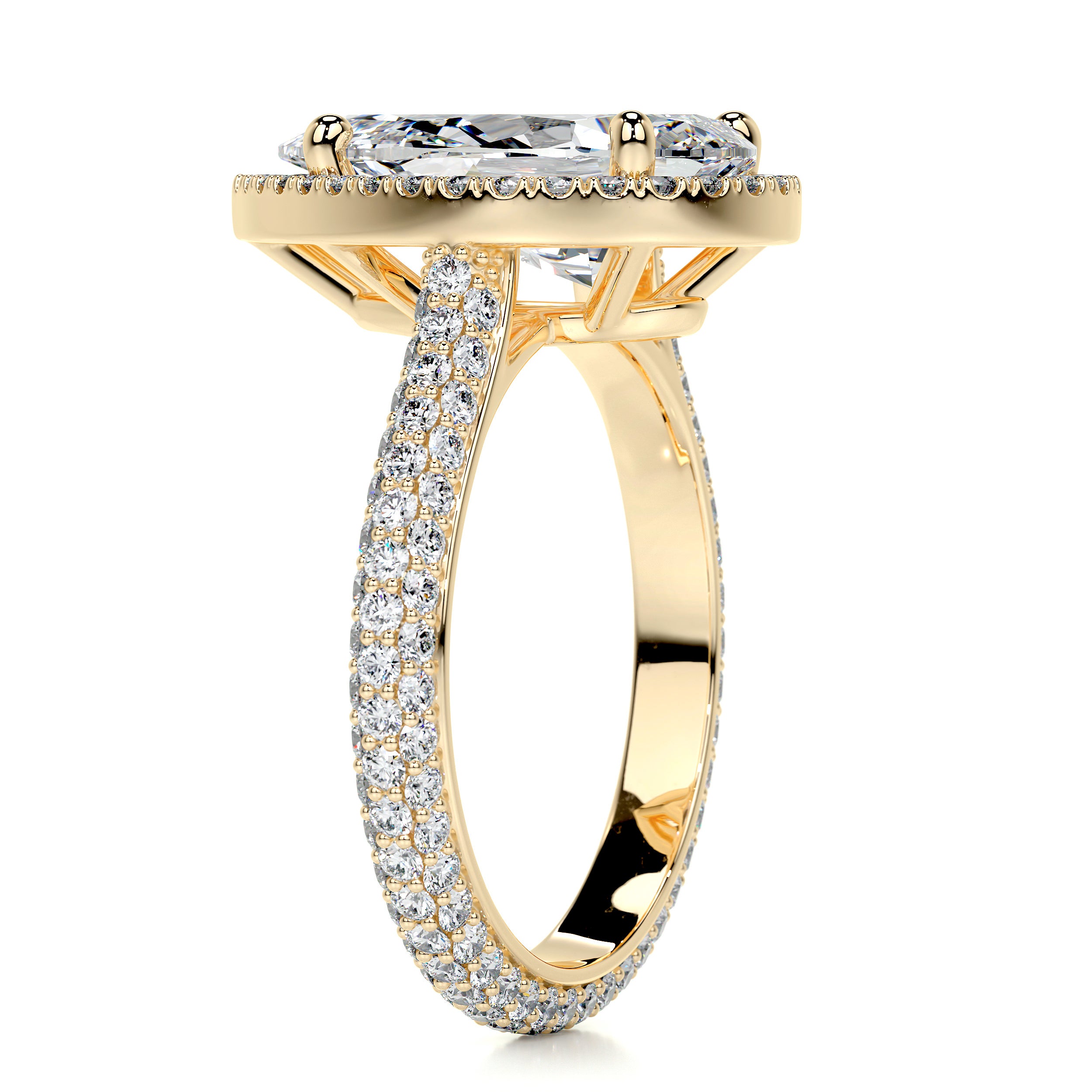 Margarita Diamond Engagement Ring   (3.5 Carat) -18K Yellow Gold
