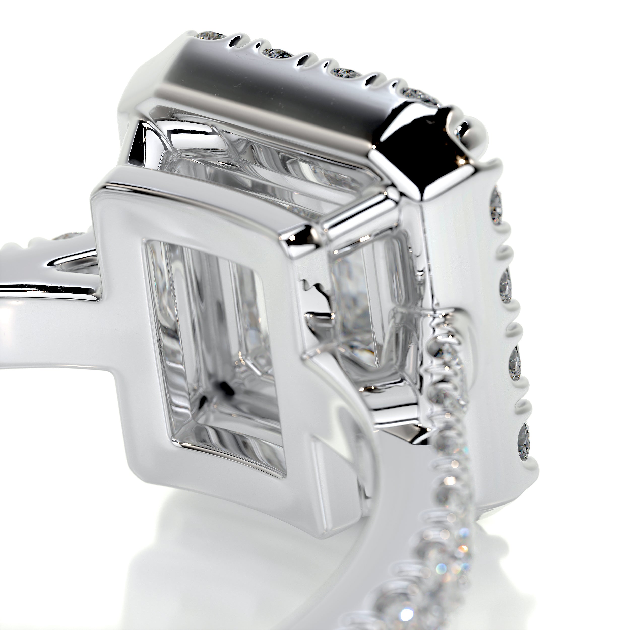 Zoey Diamond Engagement Ring   (1.5 Carat) -18K White Gold