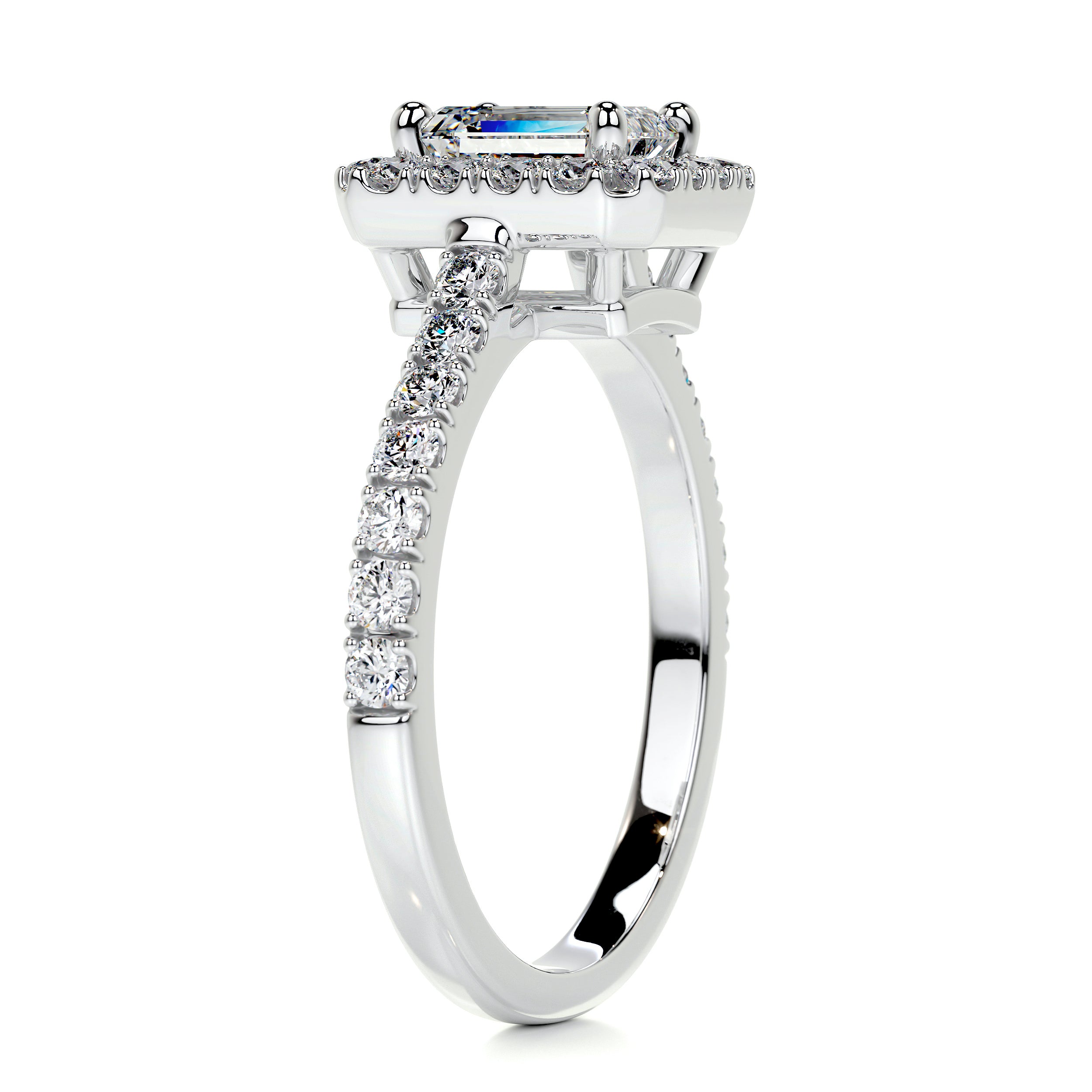 Zoey Diamond Engagement Ring   (1.5 Carat) -18K White Gold