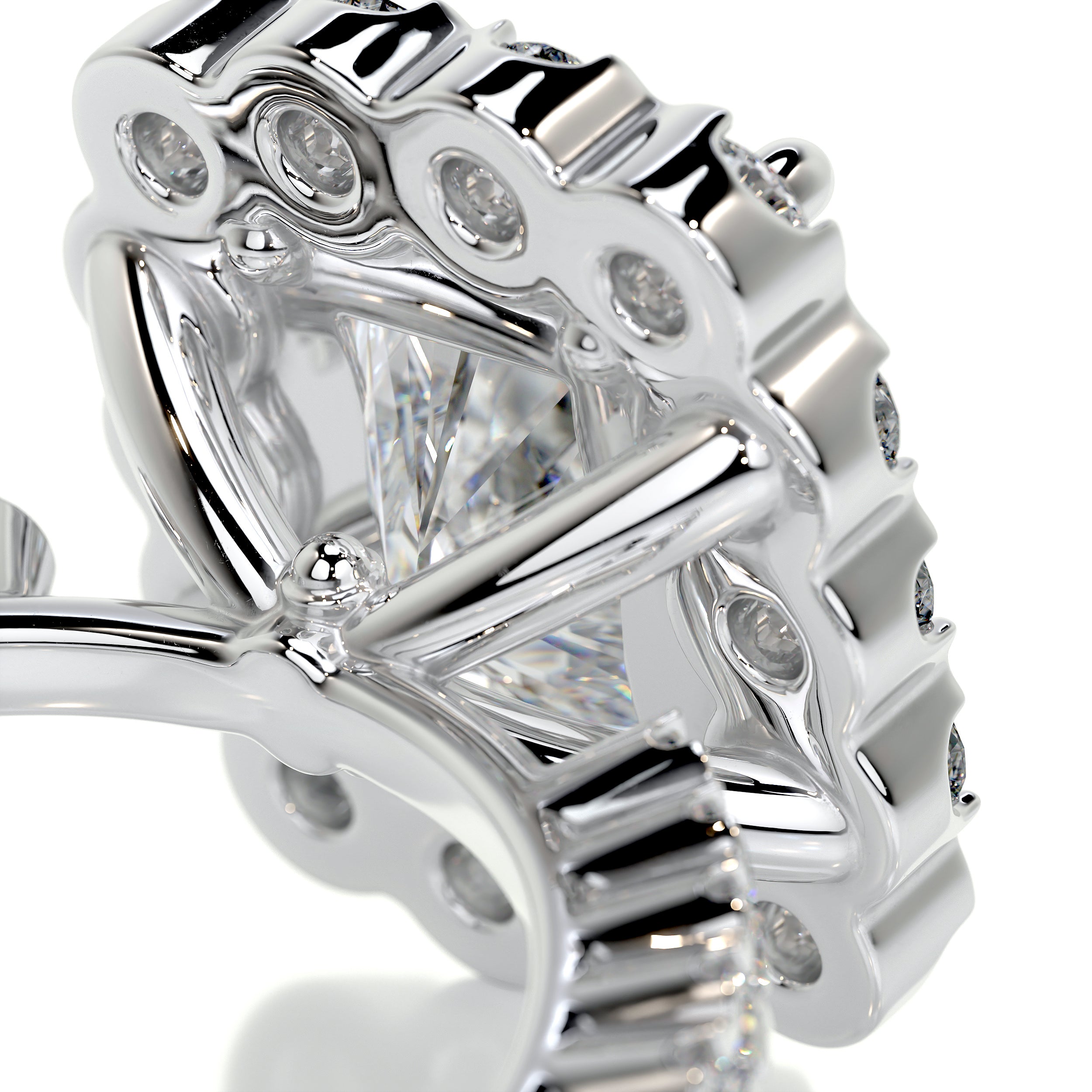 Sherry Diamond Engagement Ring -18K White Gold