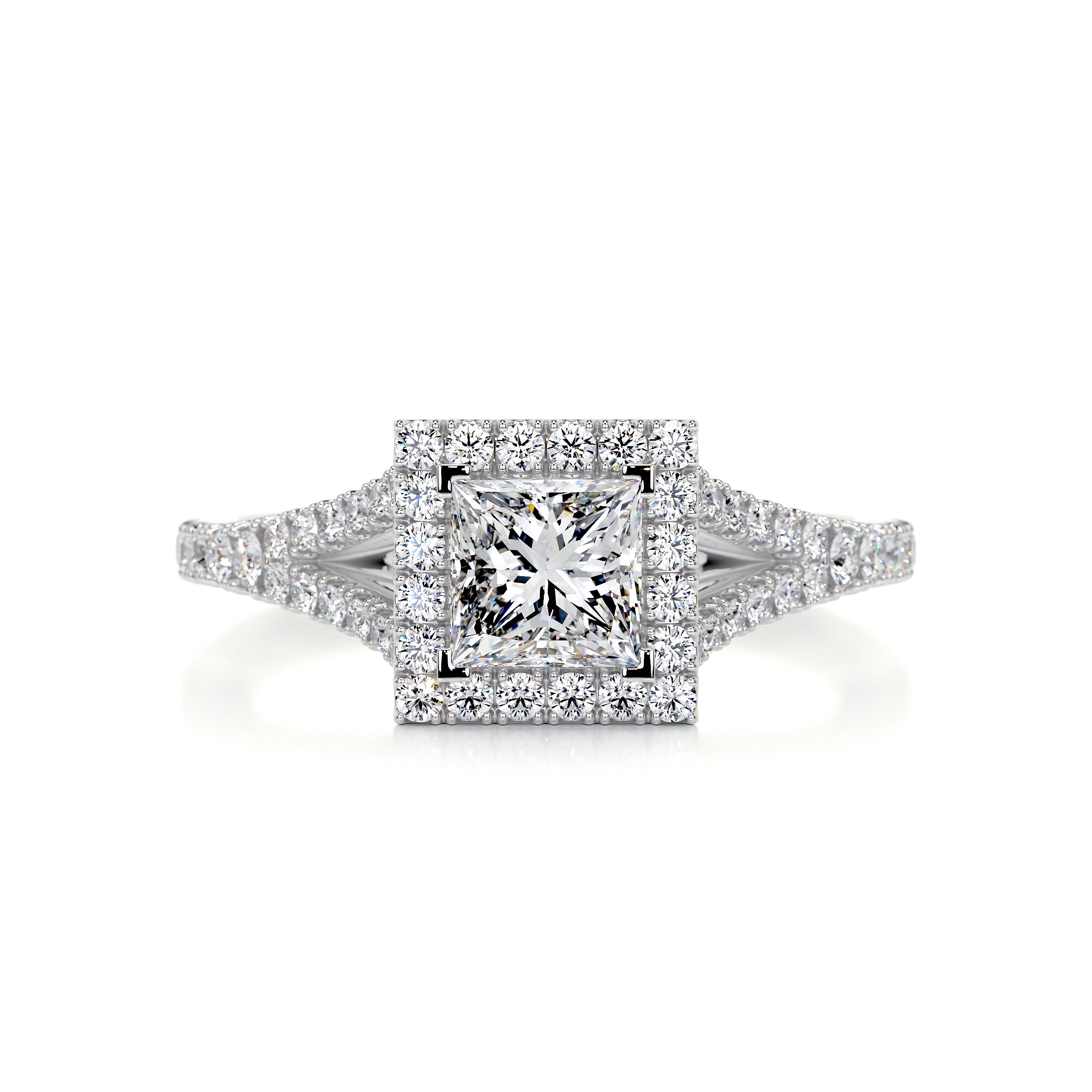Celia Diamond Engagement Ring   (1.25 Carat) -18K White Gold