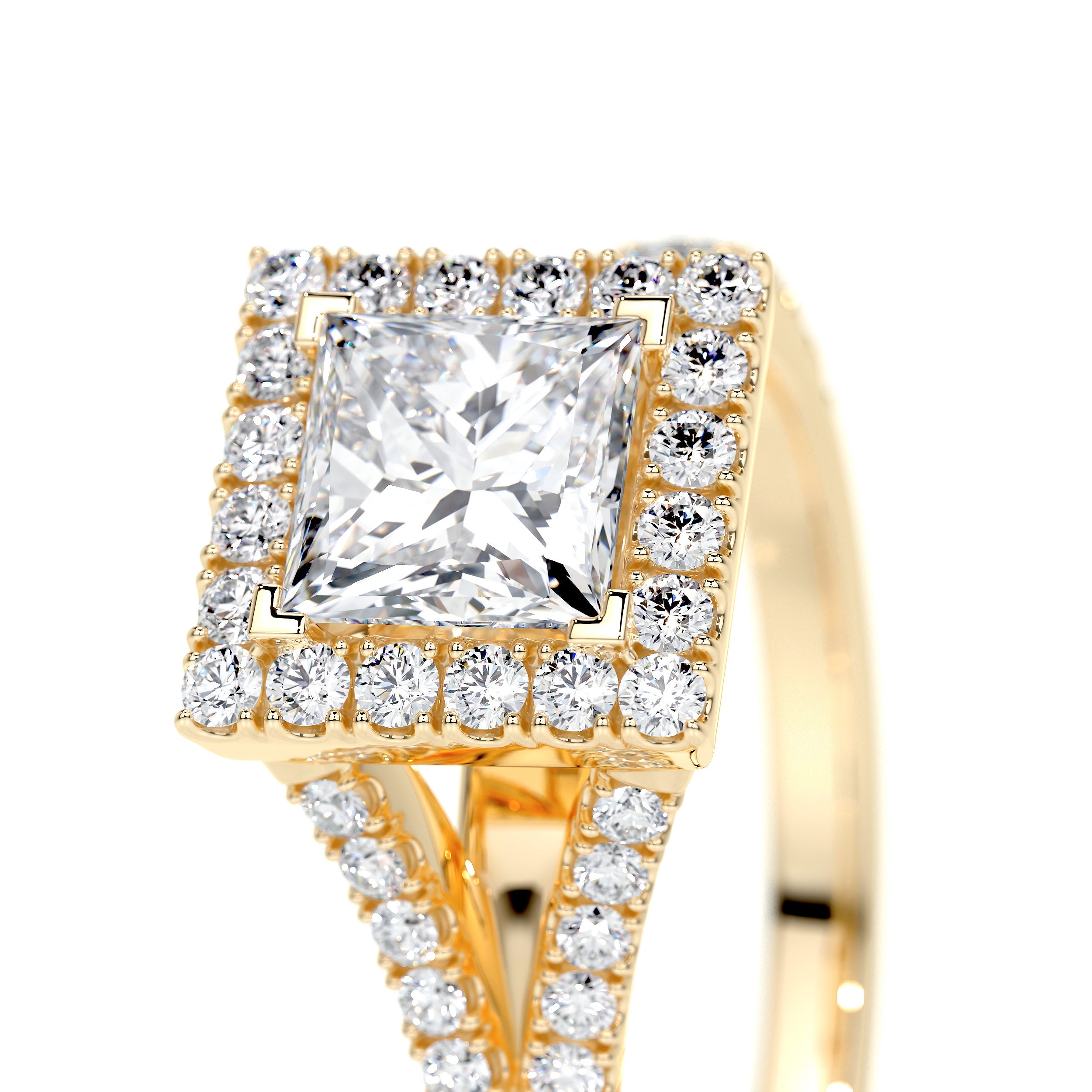 Celia Lab Grown Diamond Ring   (1.25 Carat) -18K Yellow Gold