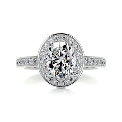 Raina Diamond Engagement Ring -18K White Gold