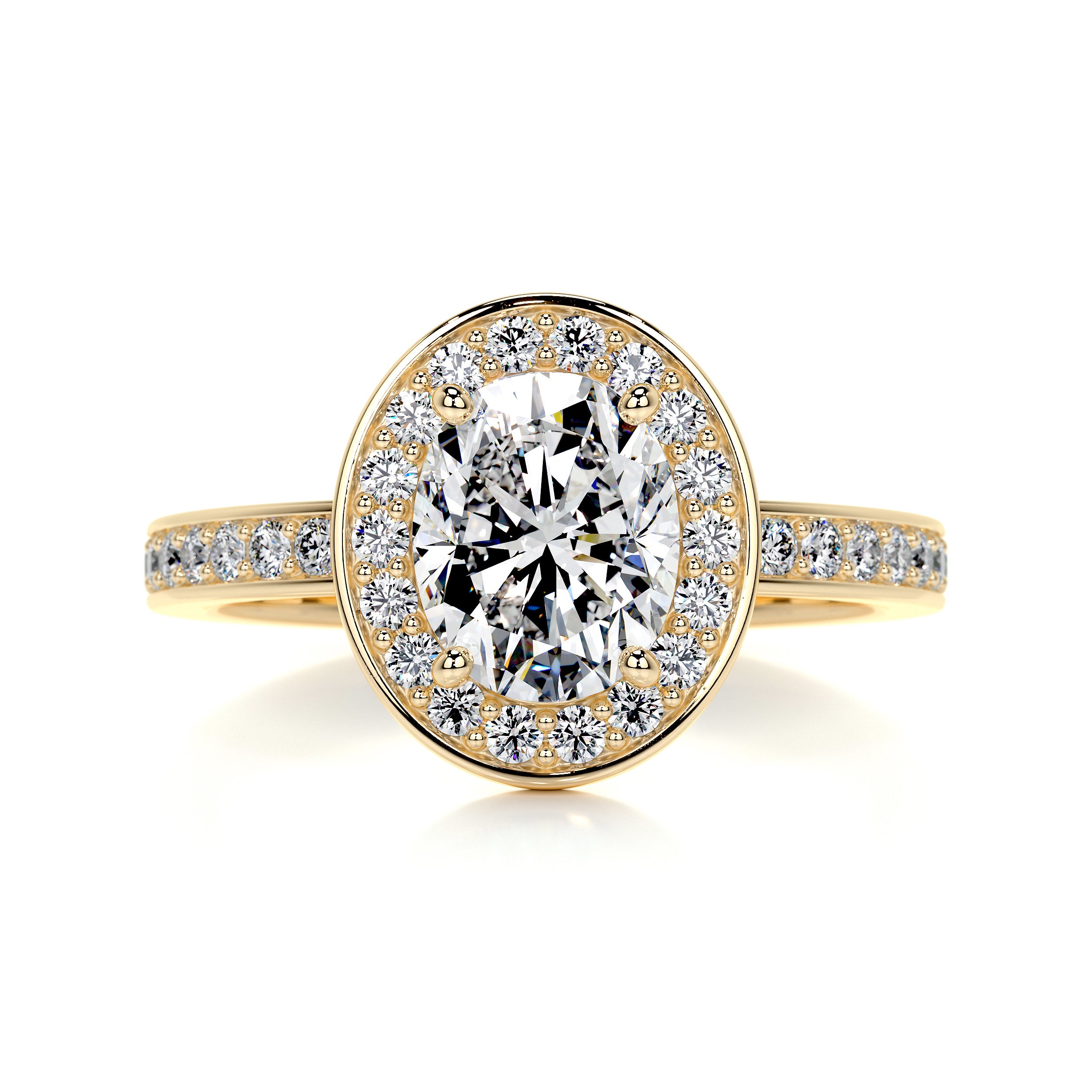 Raina Diamond Engagement Ring   (1.80 Carat) -18K Yellow Gold
