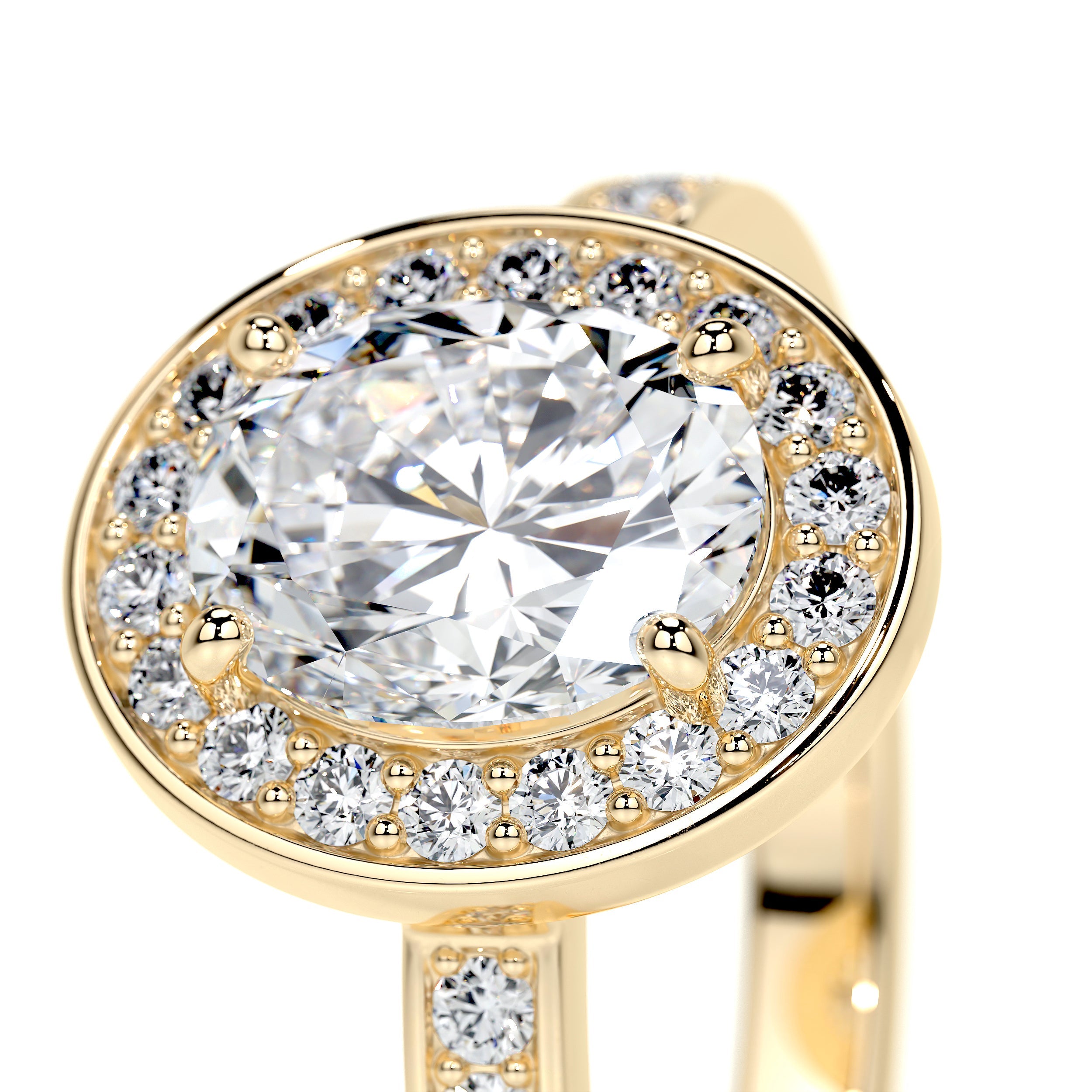 Raina Lab Grown Diamond Ring   (1.80 Carat) -18K Yellow Gold