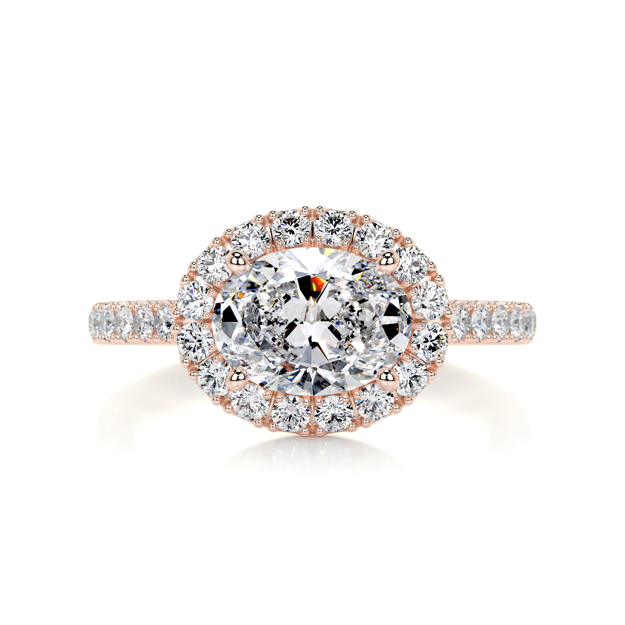Alessandra Diamond Engagement Ring -14K Rose Gold