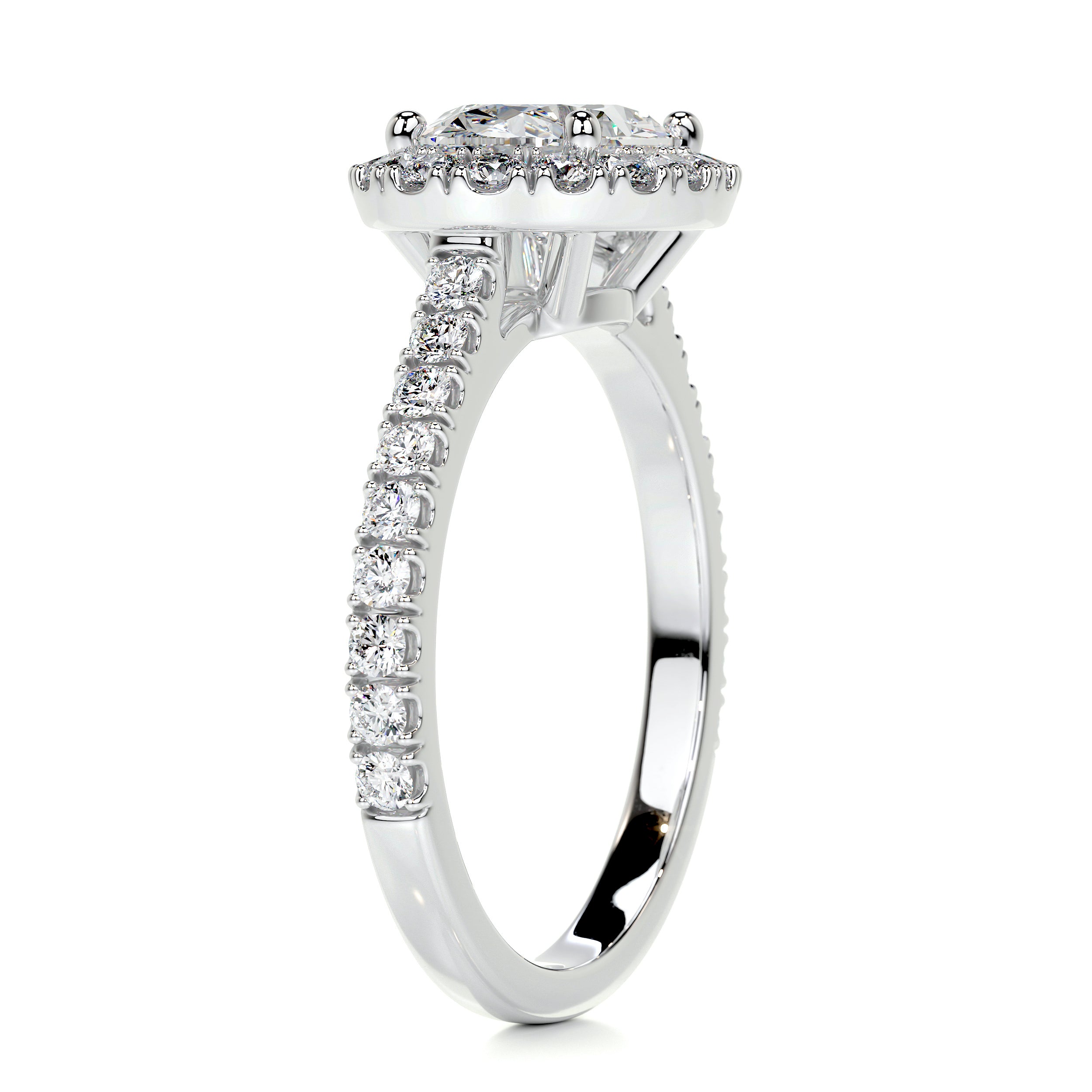 Alessandra Diamond Engagement Ring   (1.30 Carat) -14K White Gold