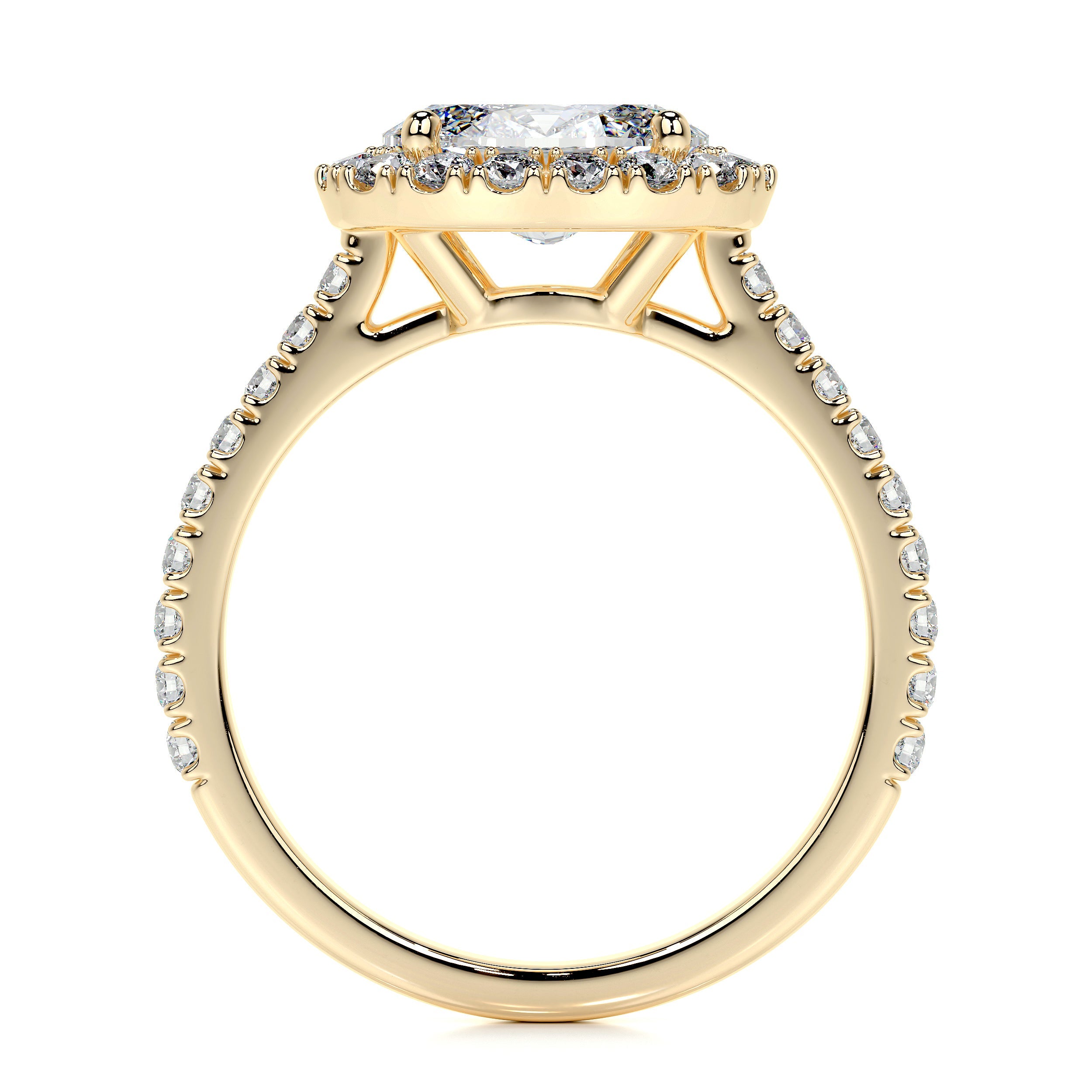 Alessandra Lab Grown Diamond Ring   (1.30 Carat) -18K Yellow Gold