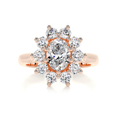 La Fleur Diamond Engagement Ring -14K Rose Gold