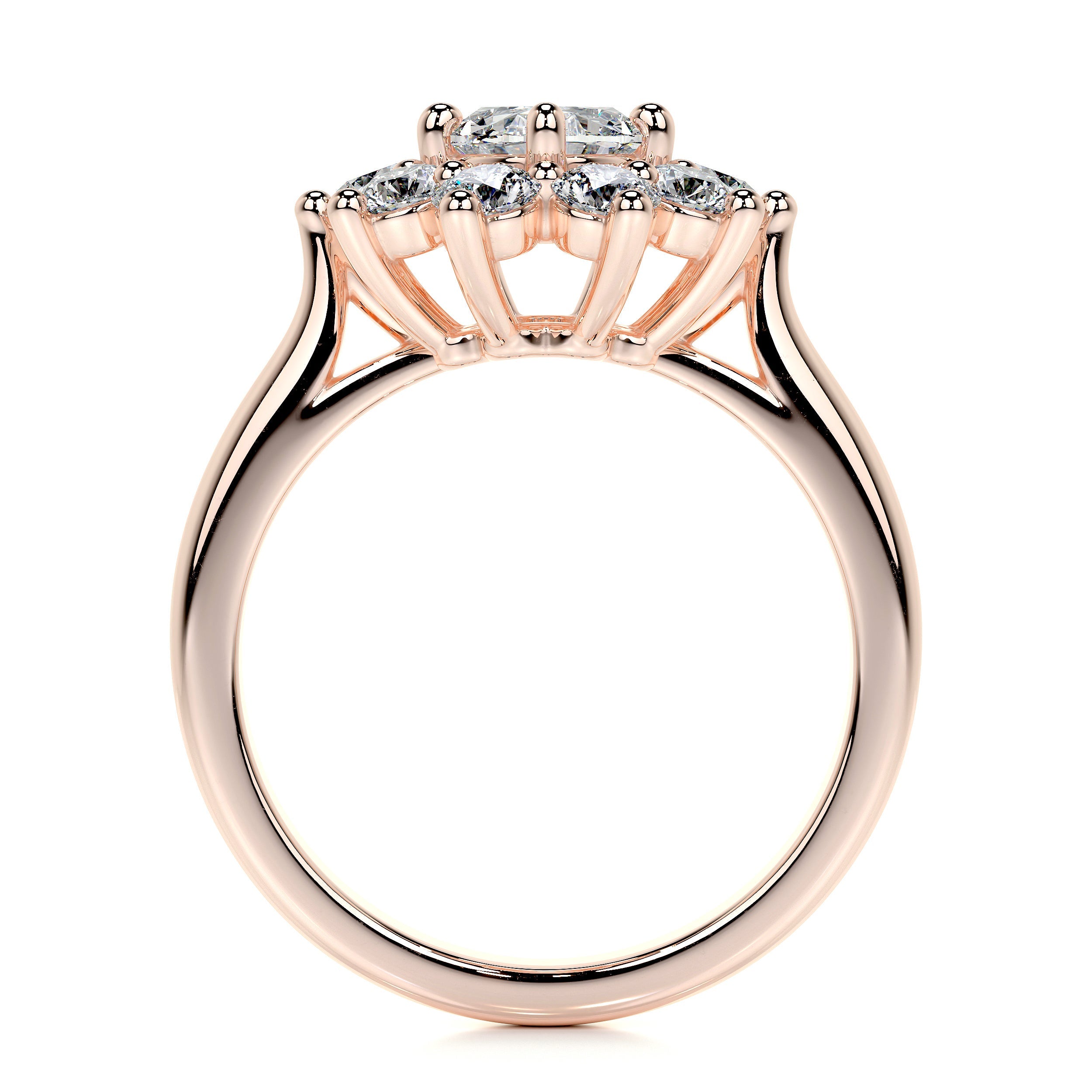 La Fleur Lab Grown Diamond Ring   (1.50 Carat) -14K Rose Gold