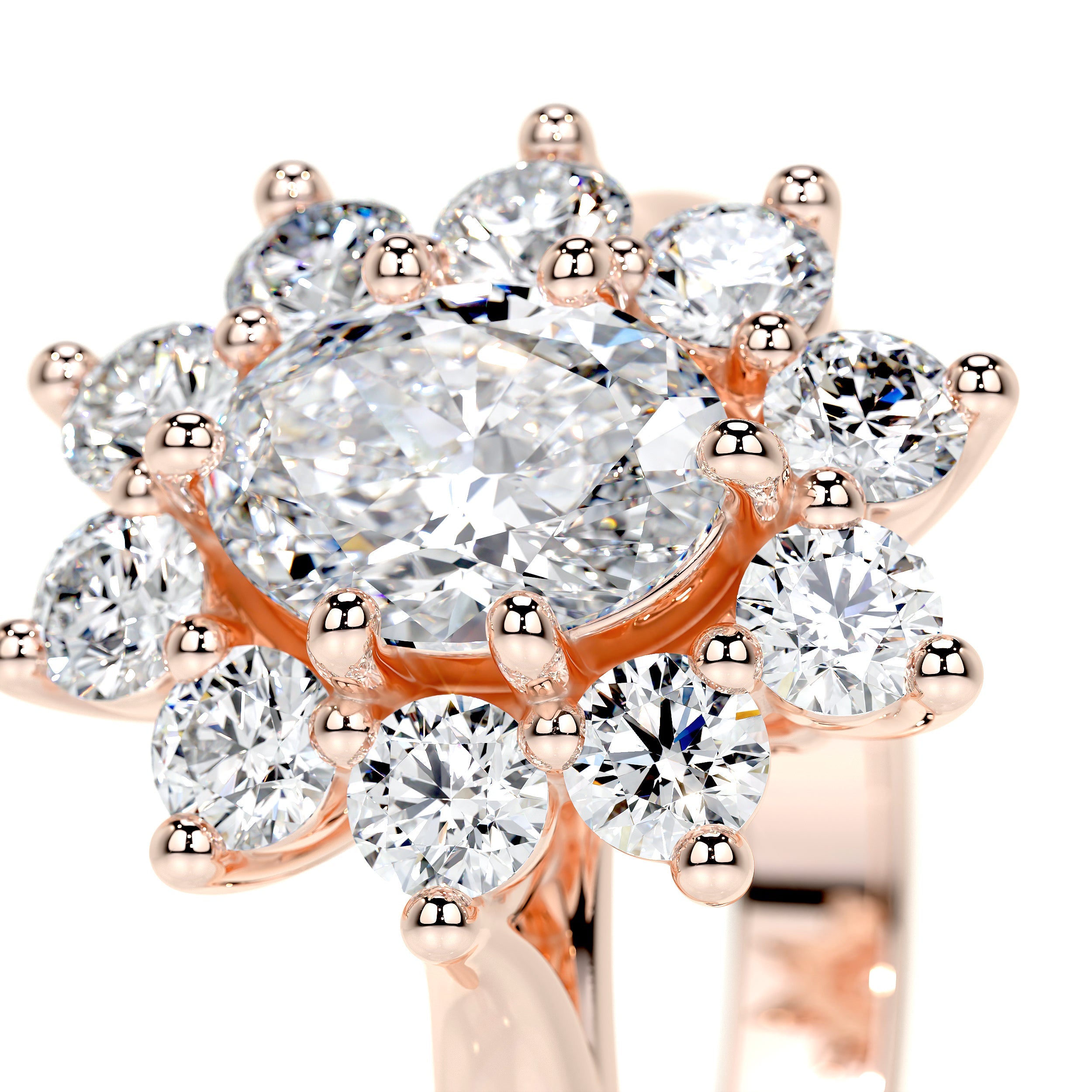La Fleur Lab Grown Diamond Ring   (1.50 Carat) -14K Rose Gold