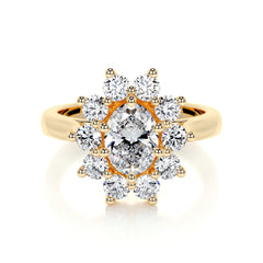 La Fleur Lab Grown Diamond Ring -18K Yellow Gold