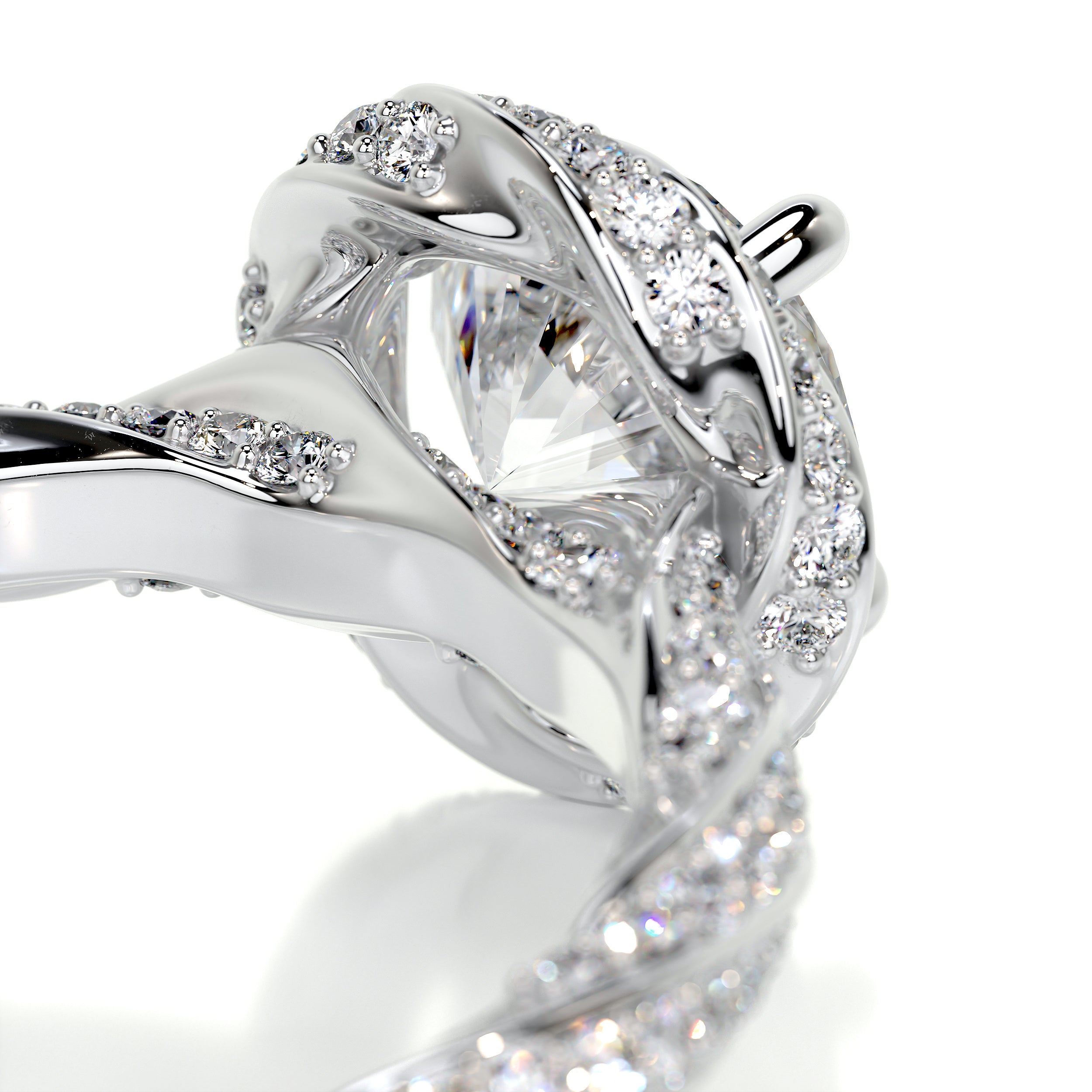 Joanne Diamond Engagement Ring   (1.50 Carat) -14K White Gold