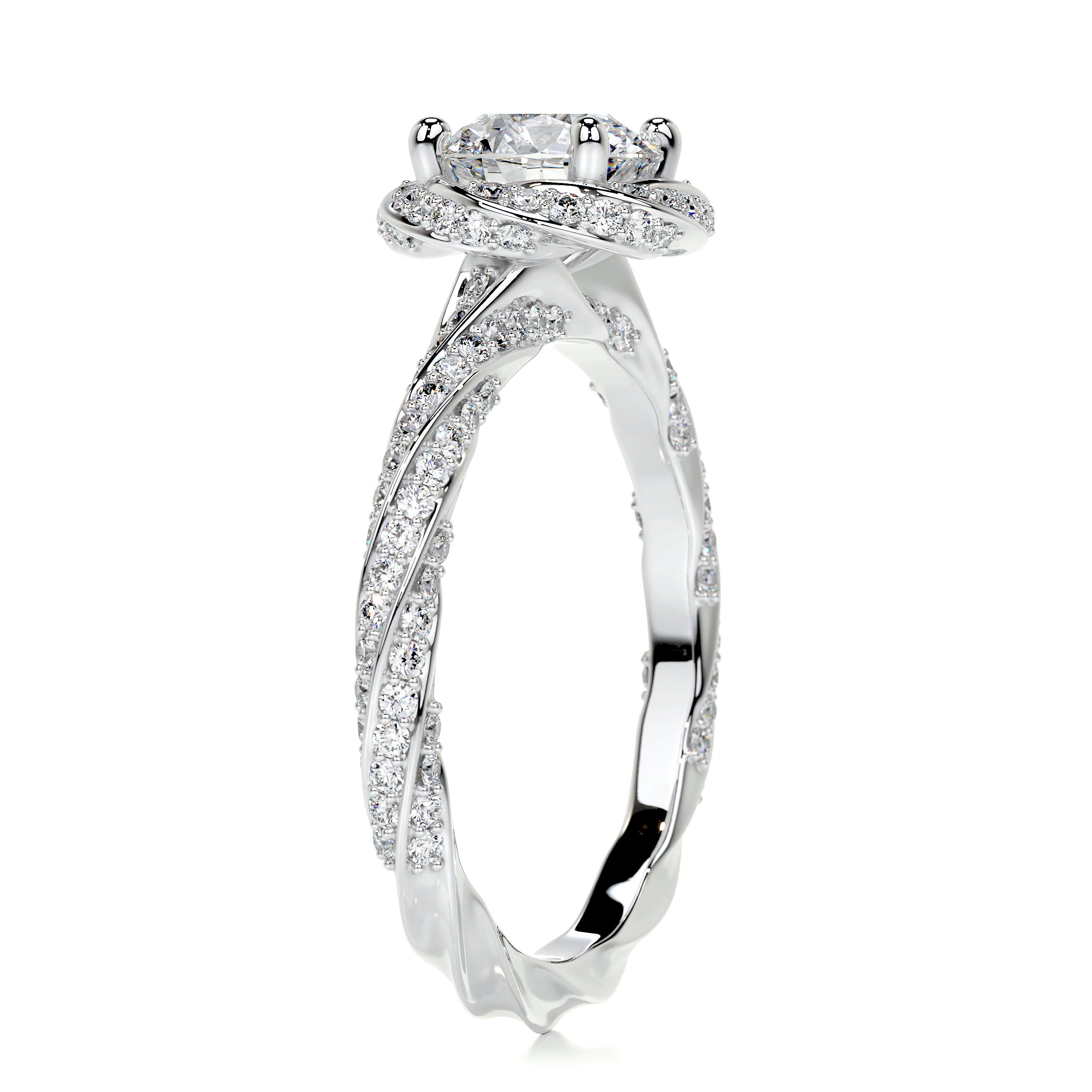 Joanne Diamond Engagement Ring   (1.50 Carat) -18K White Gold