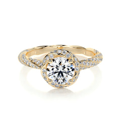Joanne Lab Grown Diamond Ring Round - 18K Yellow Gold