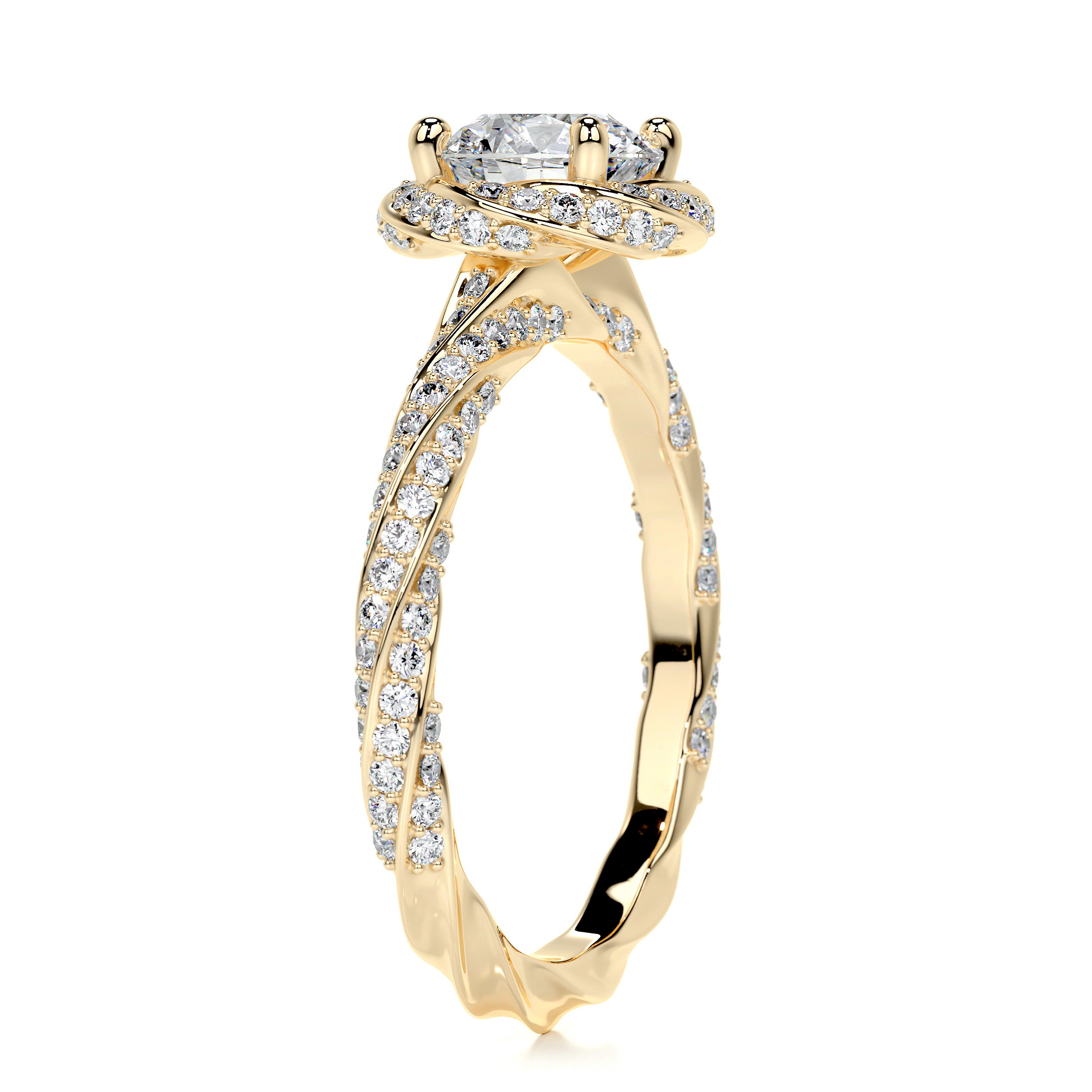 Joanne Diamond Engagement Ring   (1.50 Carat) -18K Yellow Gold