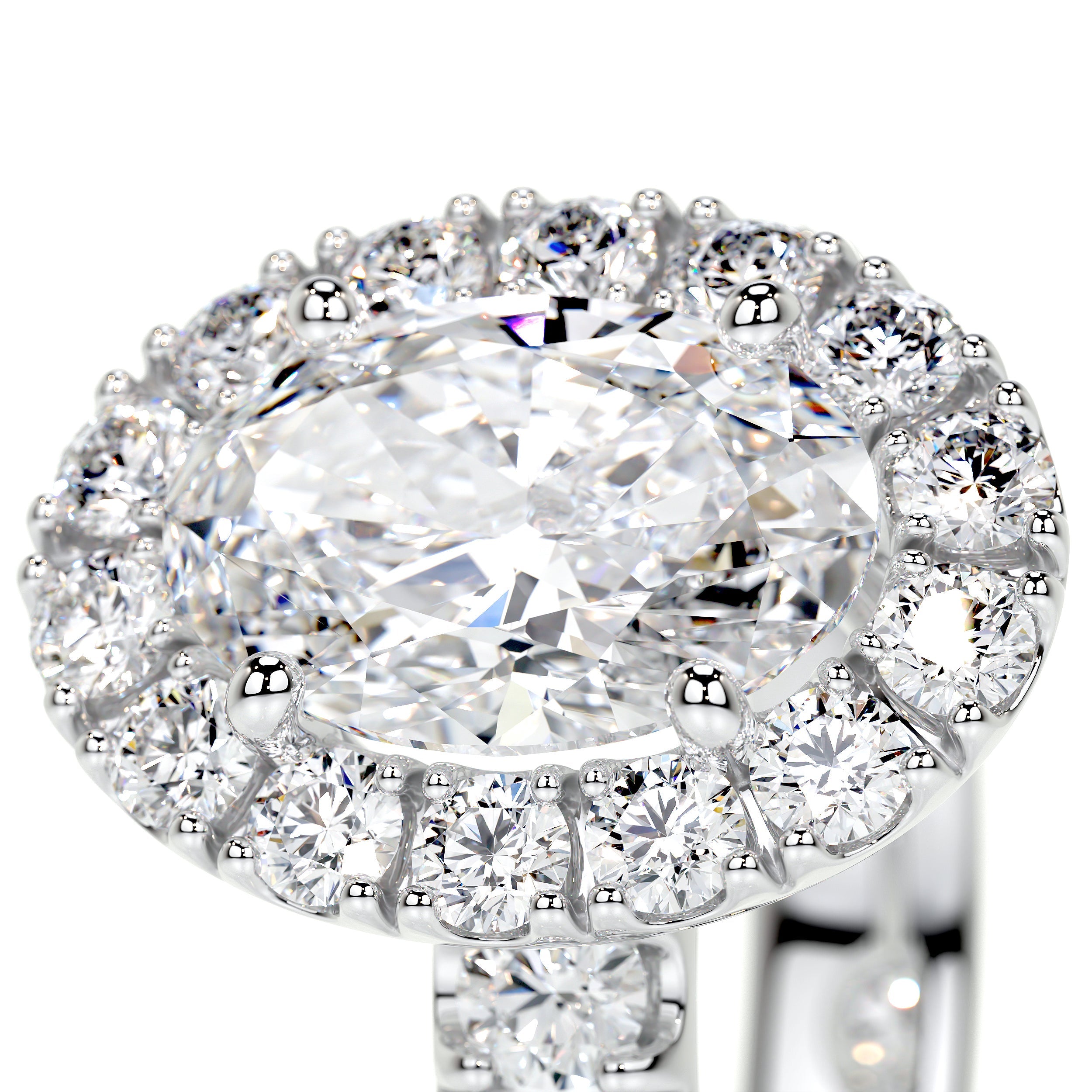 Maya Lab Grown Diamond Ring   (4 Carat) -Platinum