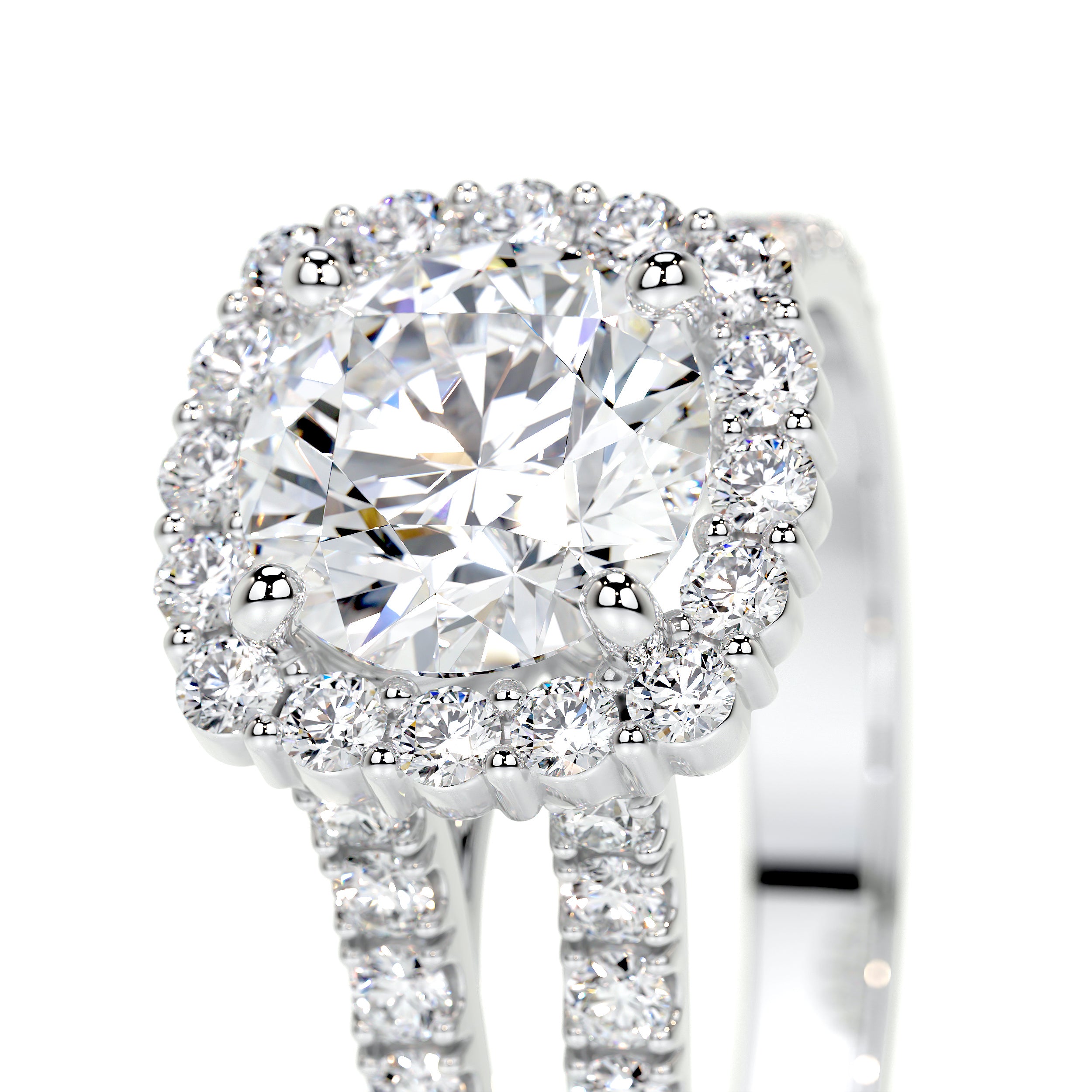 Hilary Lab Grown Diamond Ring   (3 Carat) -14K White Gold