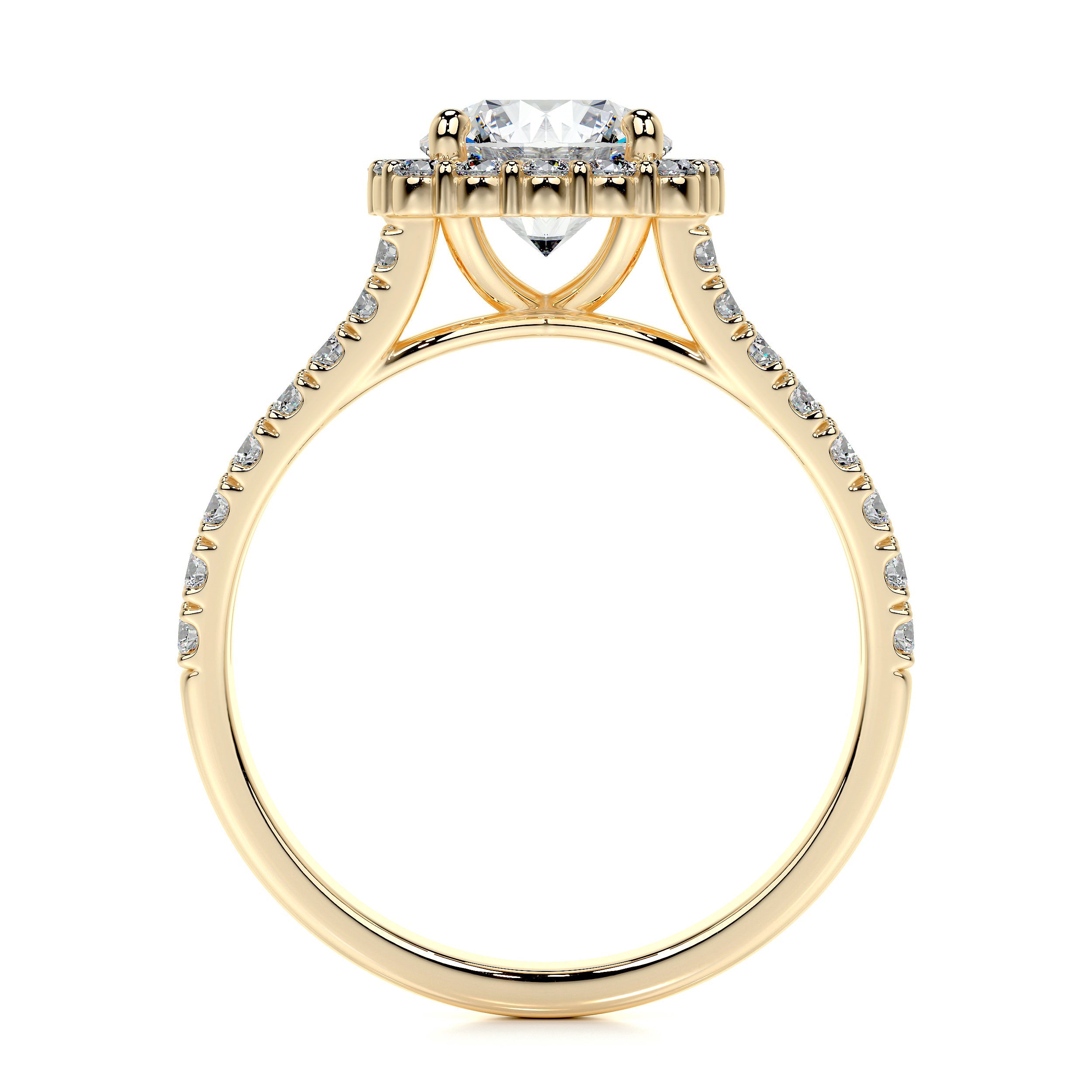Hilary Lab Grown Diamond Ring   (3 Carat) -18K Yellow Gold