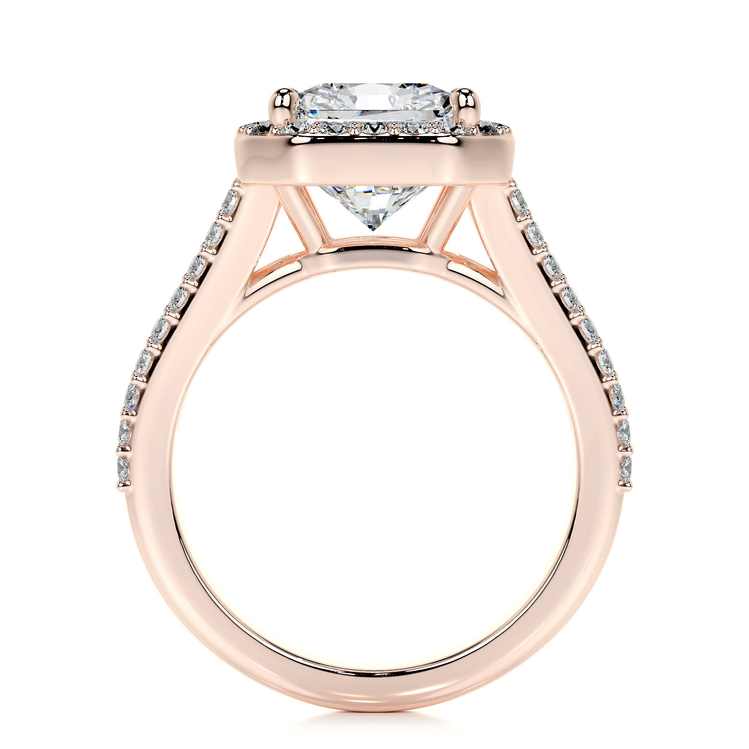 Marina Lab Grown Diamond Ring   (3.5 Carat) -14K Rose Gold