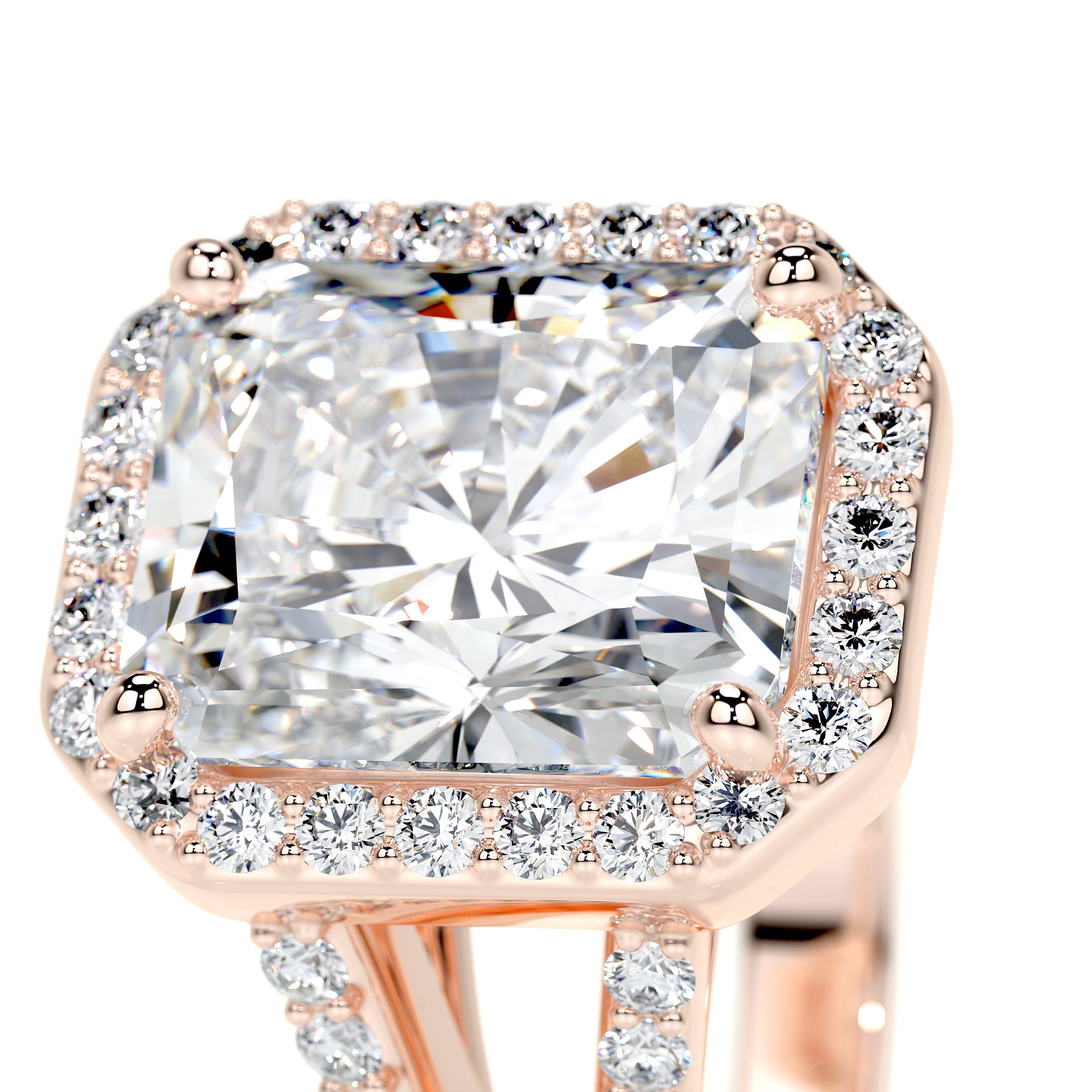 Marina Lab Grown Diamond Ring   (3.5 Carat) -14K Rose Gold