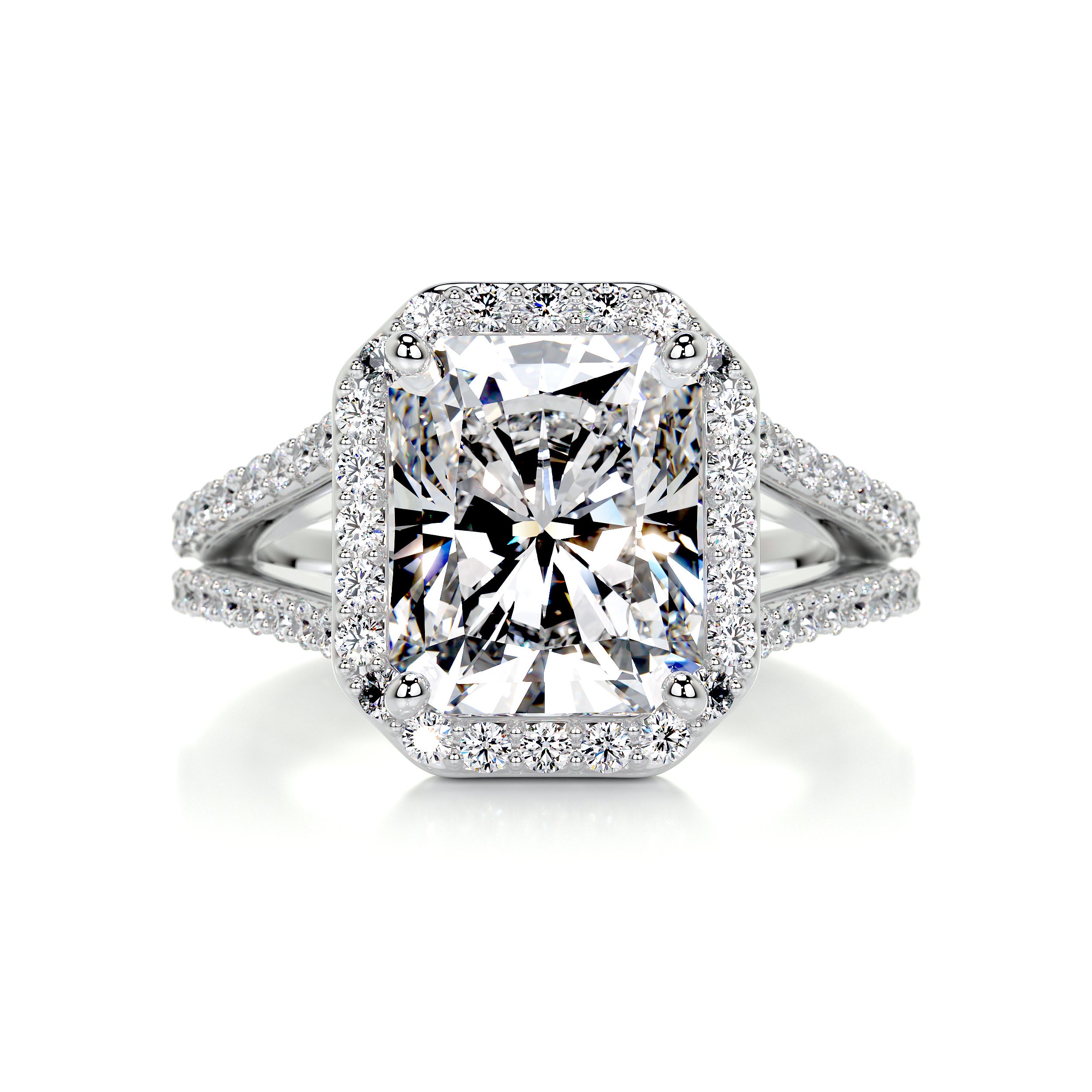 Marina Diamond Engagement Ring -18K White Gold